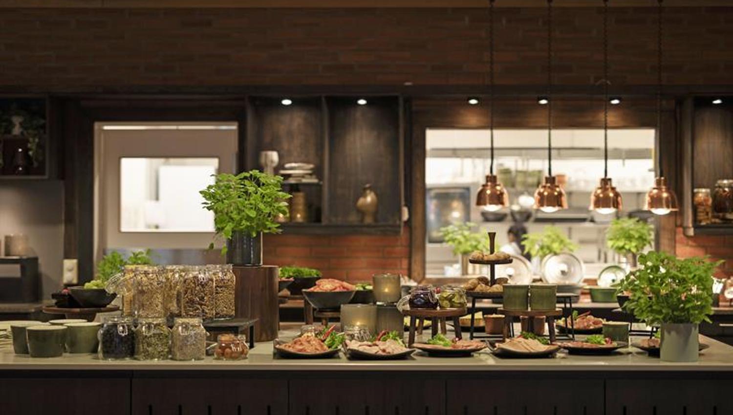 breakfast buffet at Home Hotel Bryggeparken