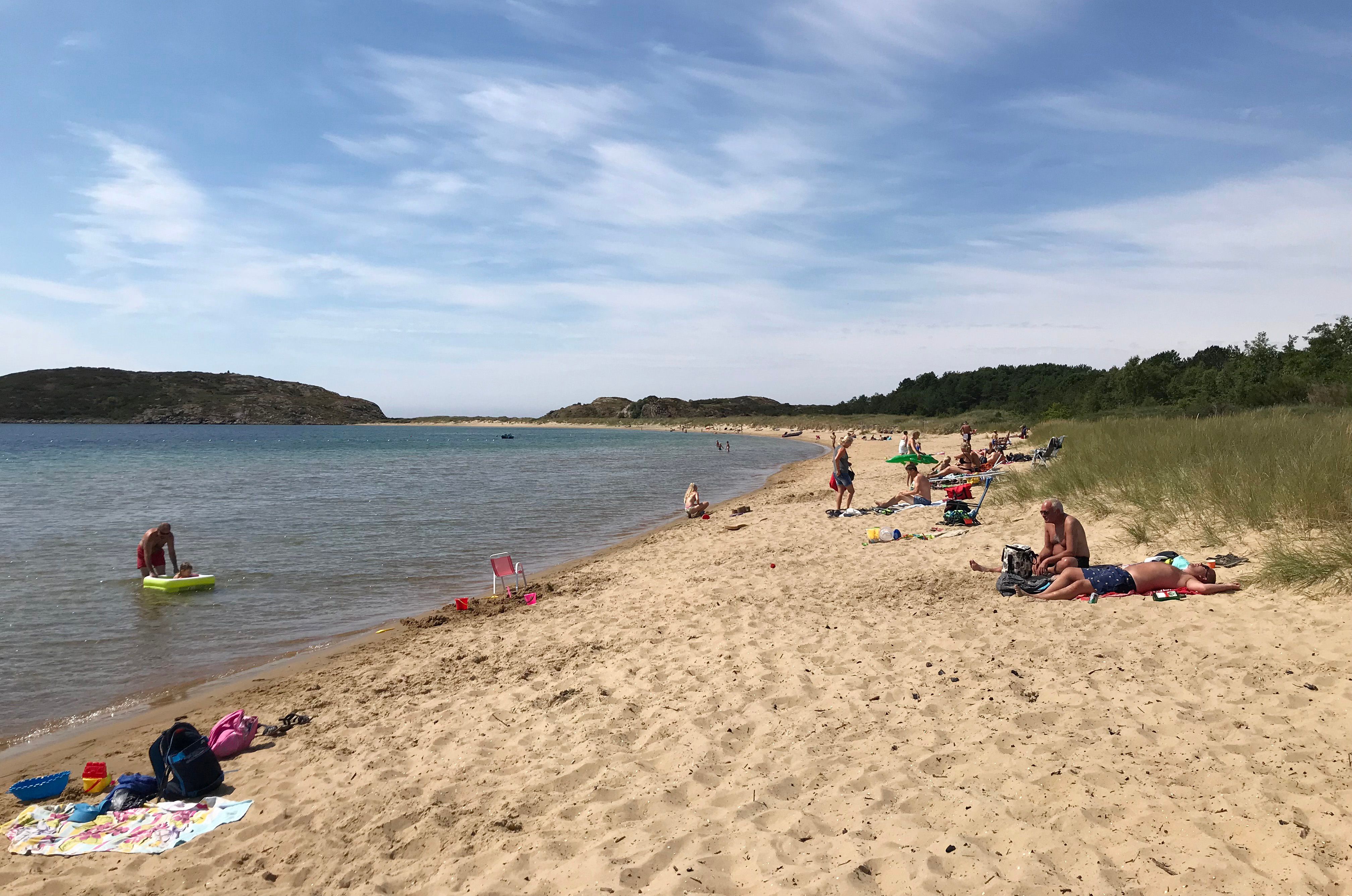 Lomsesanden strandliv sommer