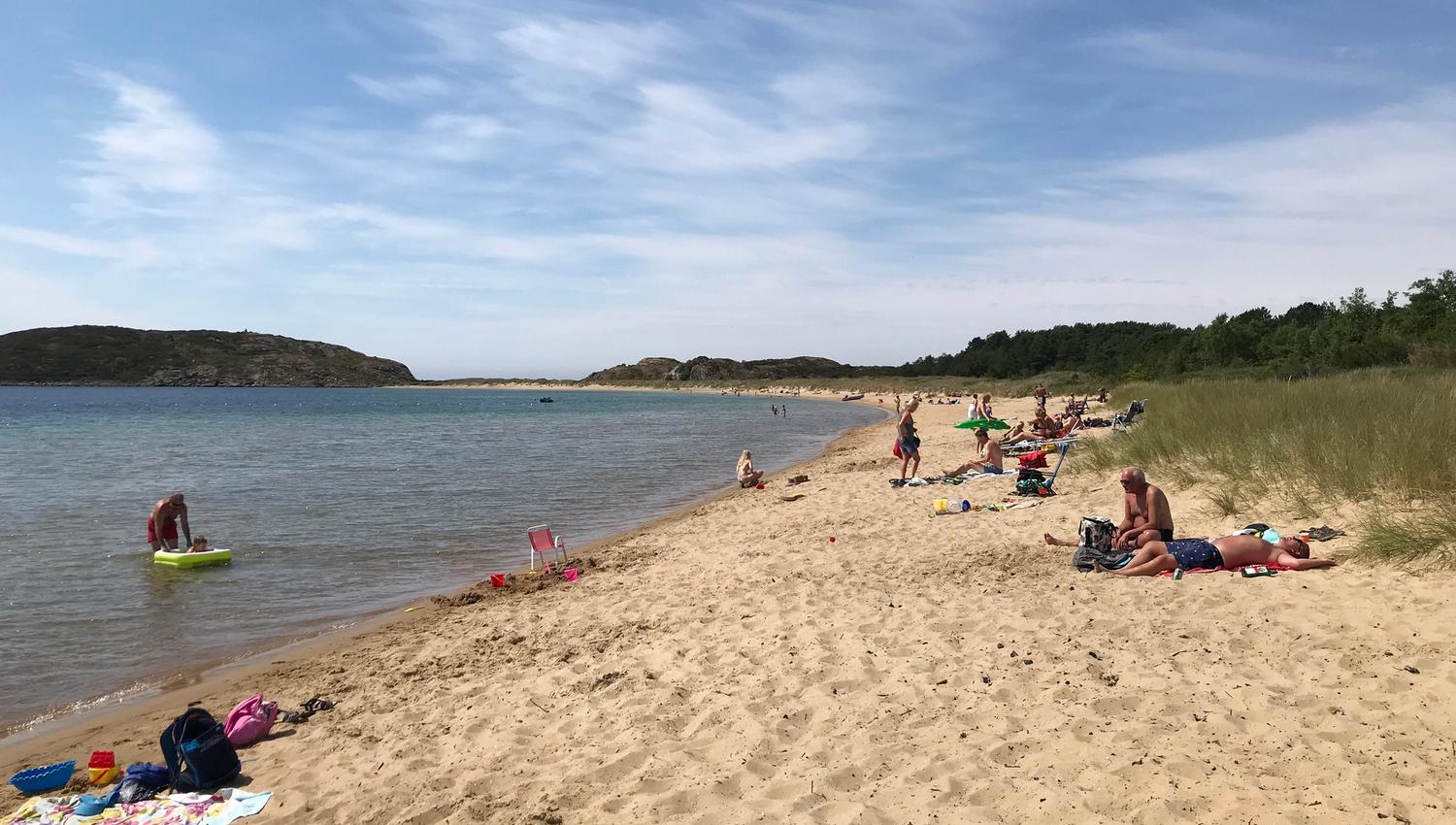 Lomsesanden strandliv sommer