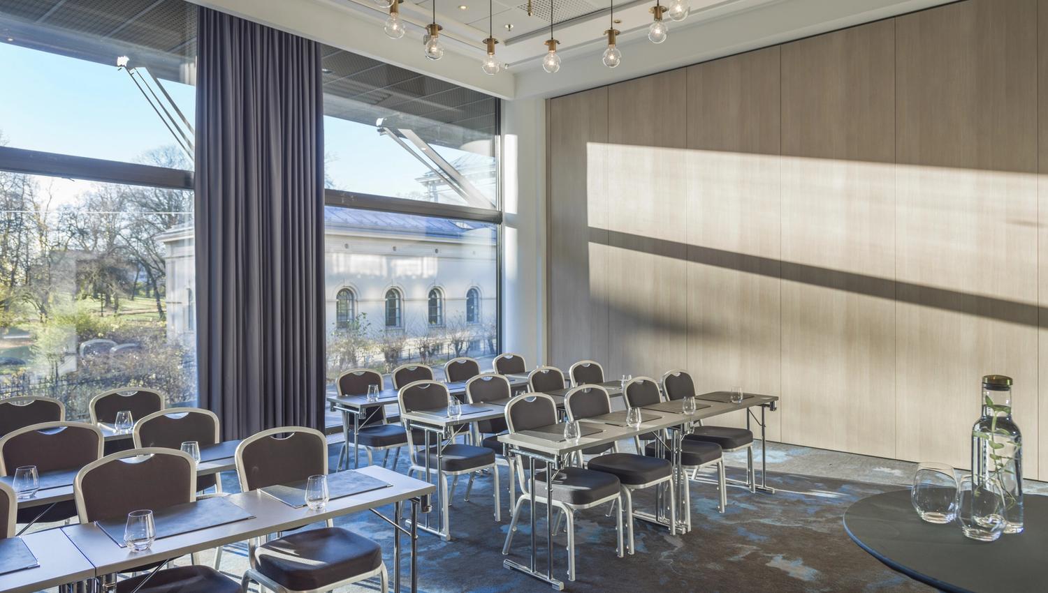 Meeting room in classroom configuration