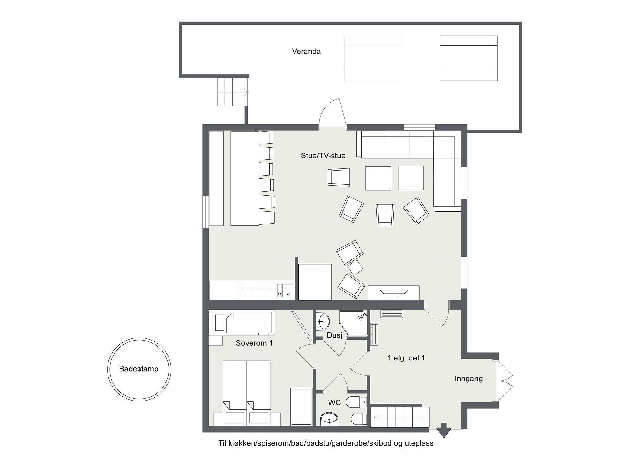 Floor plan Hafjell Gard main house
