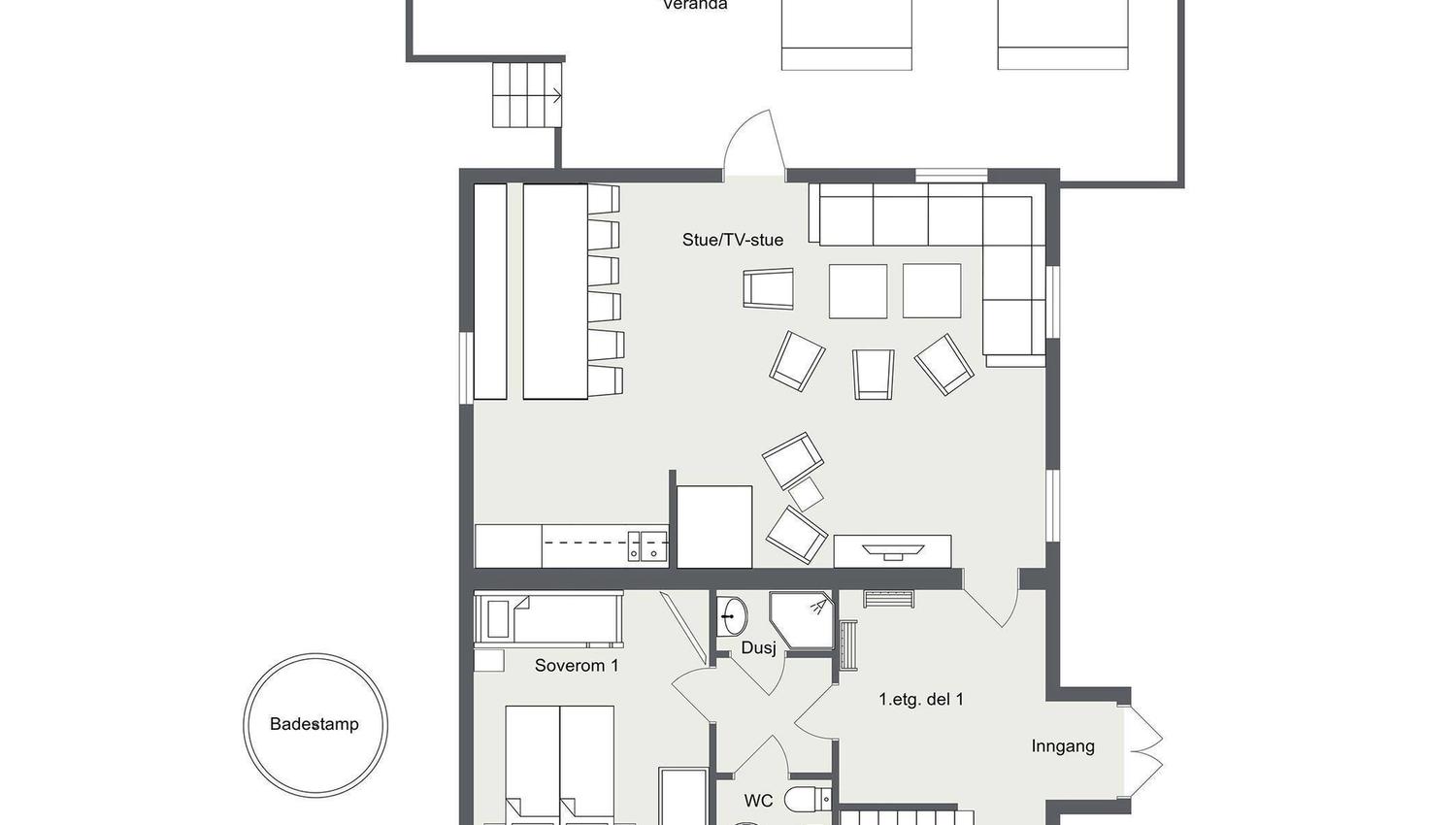 Floor plan Hafjell Gard main house