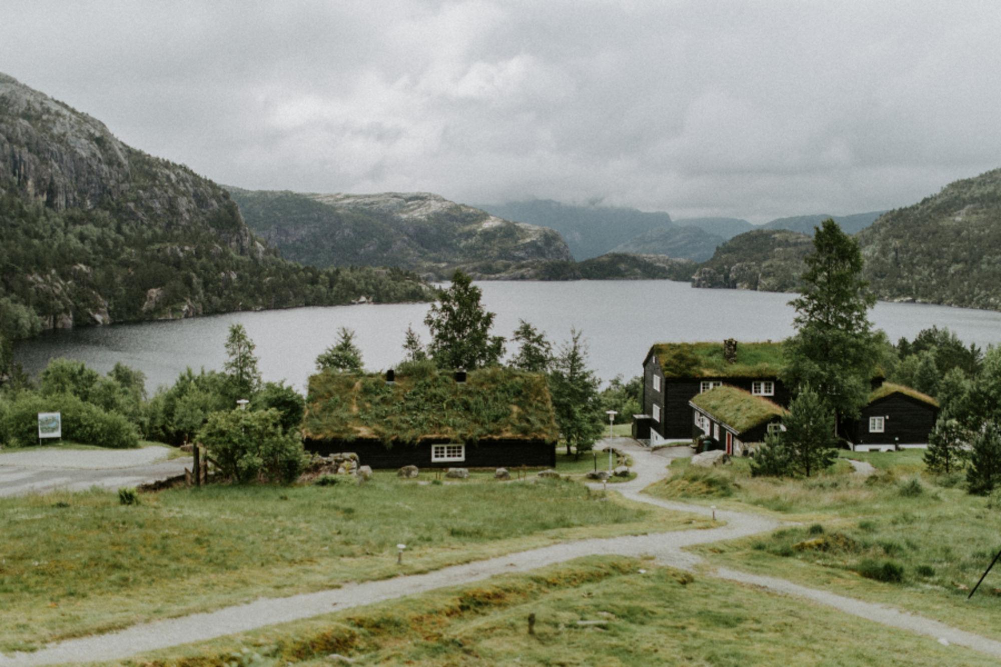 Preikestolhytta and Vatnegården at Preikestolen Base Camp