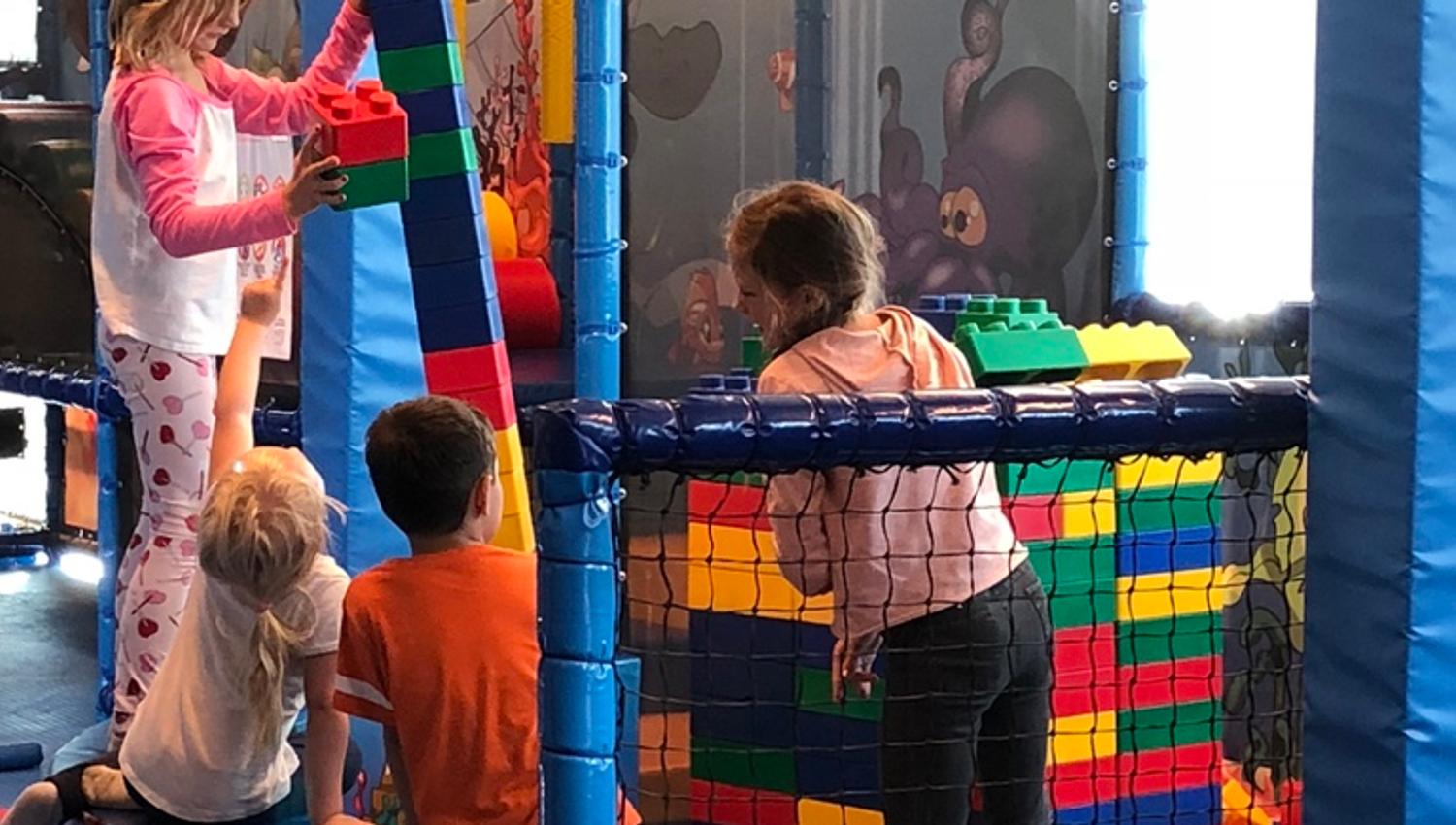 Children play in a playground