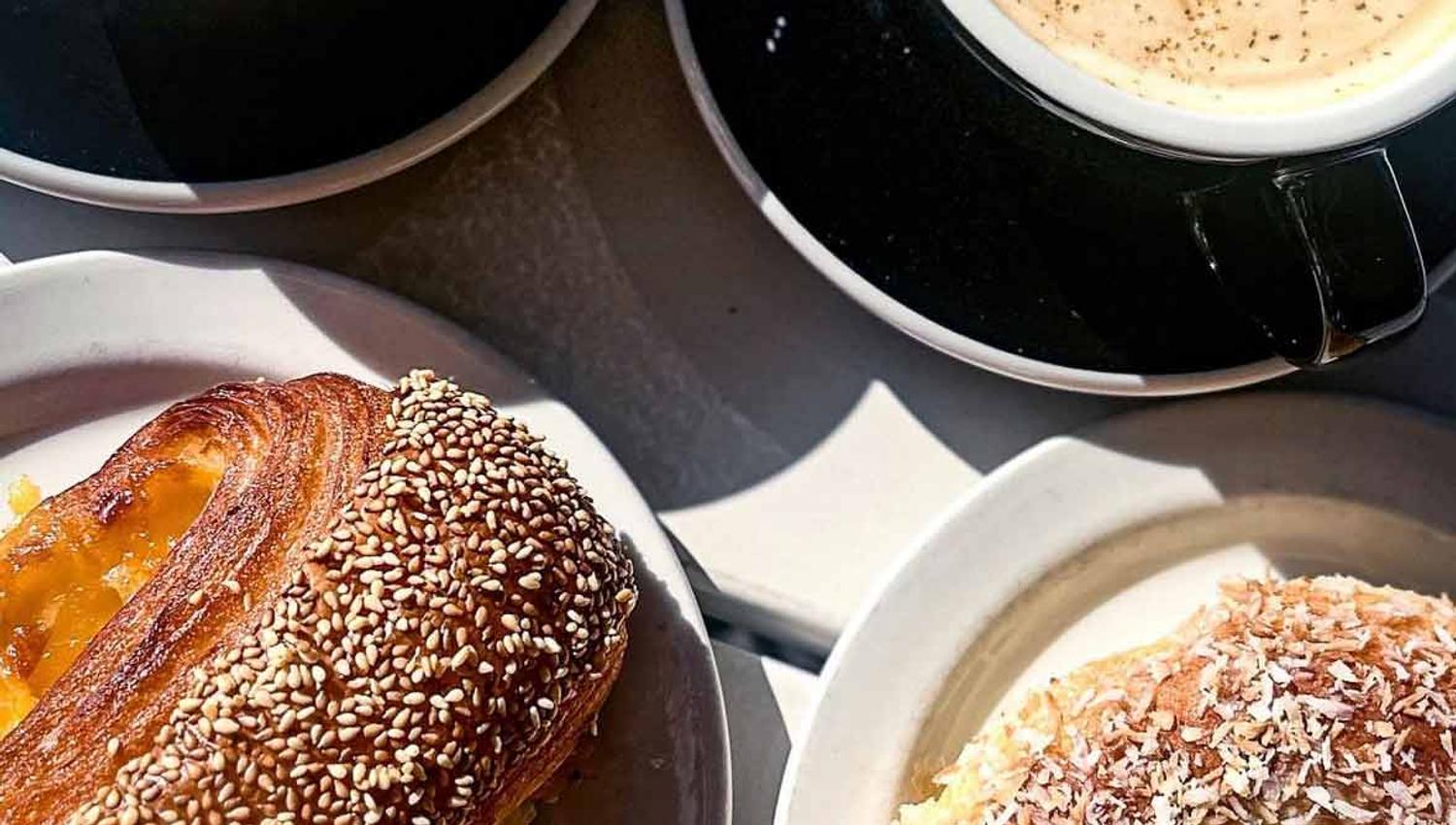 Coffee and pastries at Vik Restaurant, Bakeri & Kafé, perfect for a break.