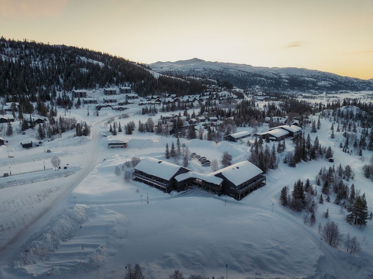 the cabins from Gaustablikk Mountain Cabins and Apartments, winter