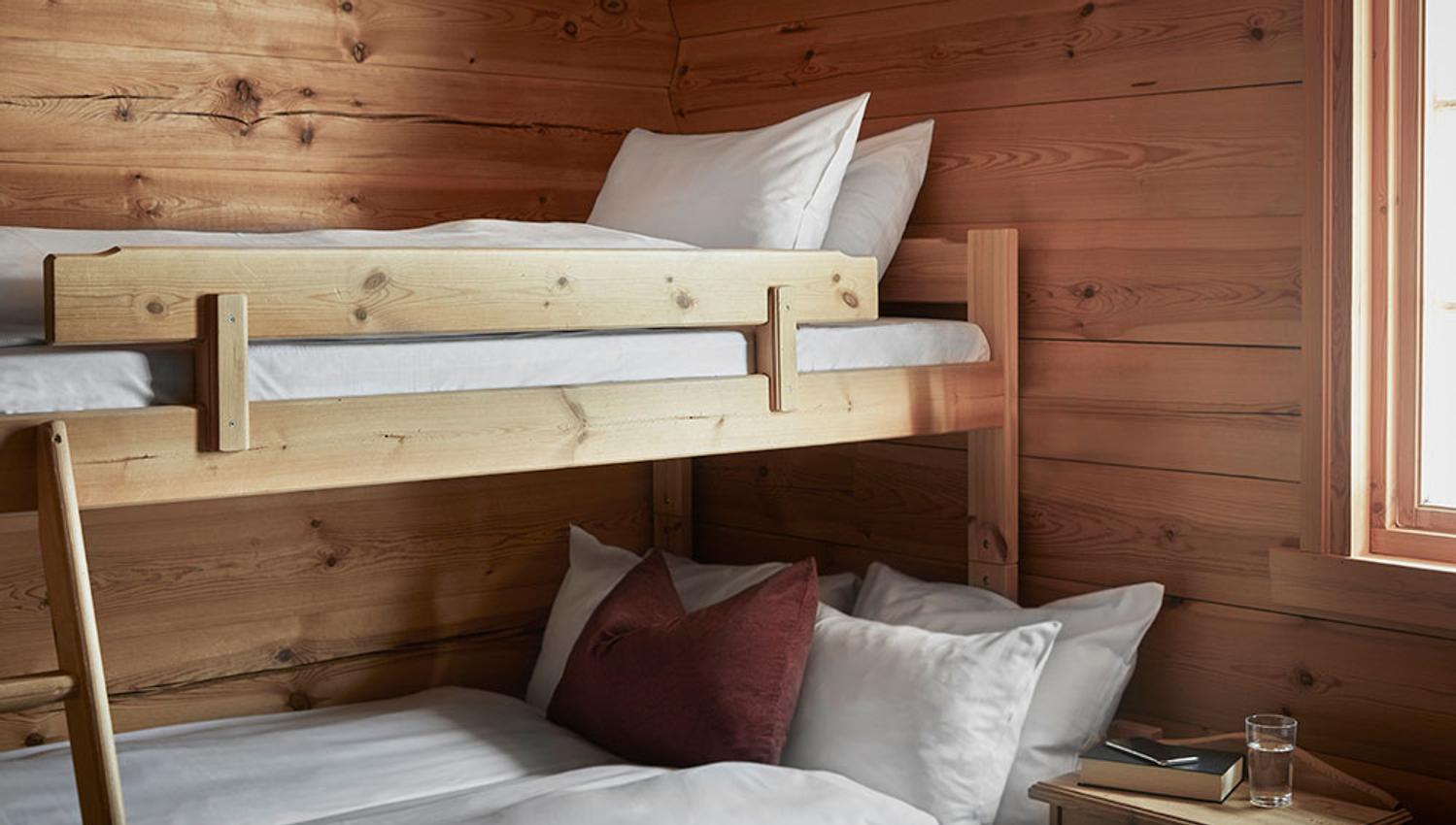 bunk bed in cabin to Gaustablikk Fjellresort