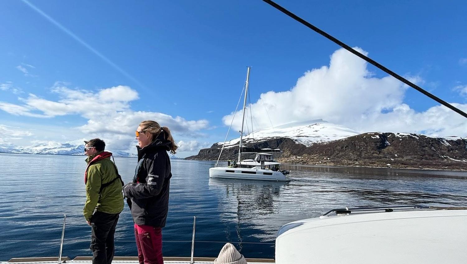 People on a sailing boat