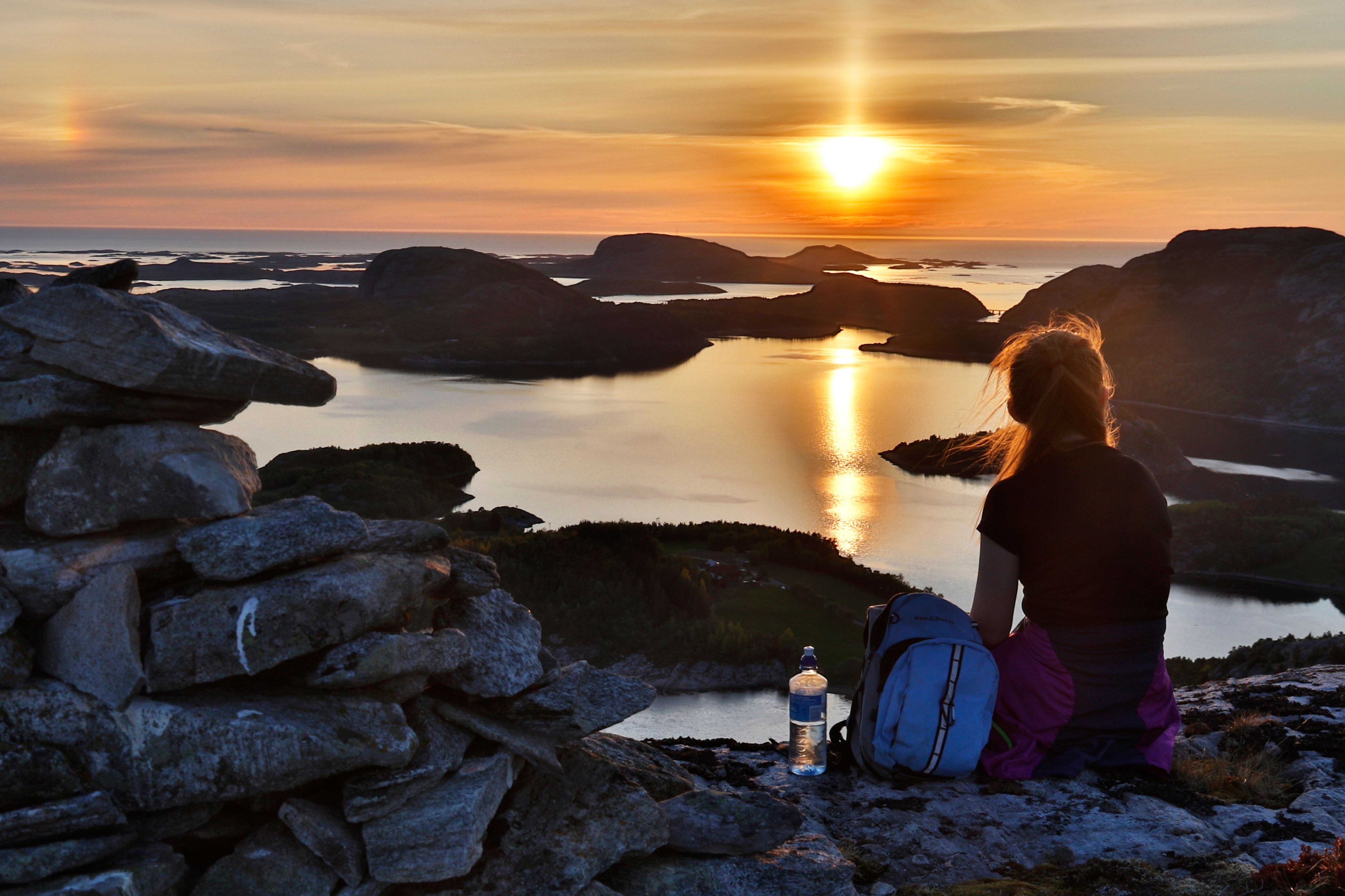 Solnedgang over Flatanger