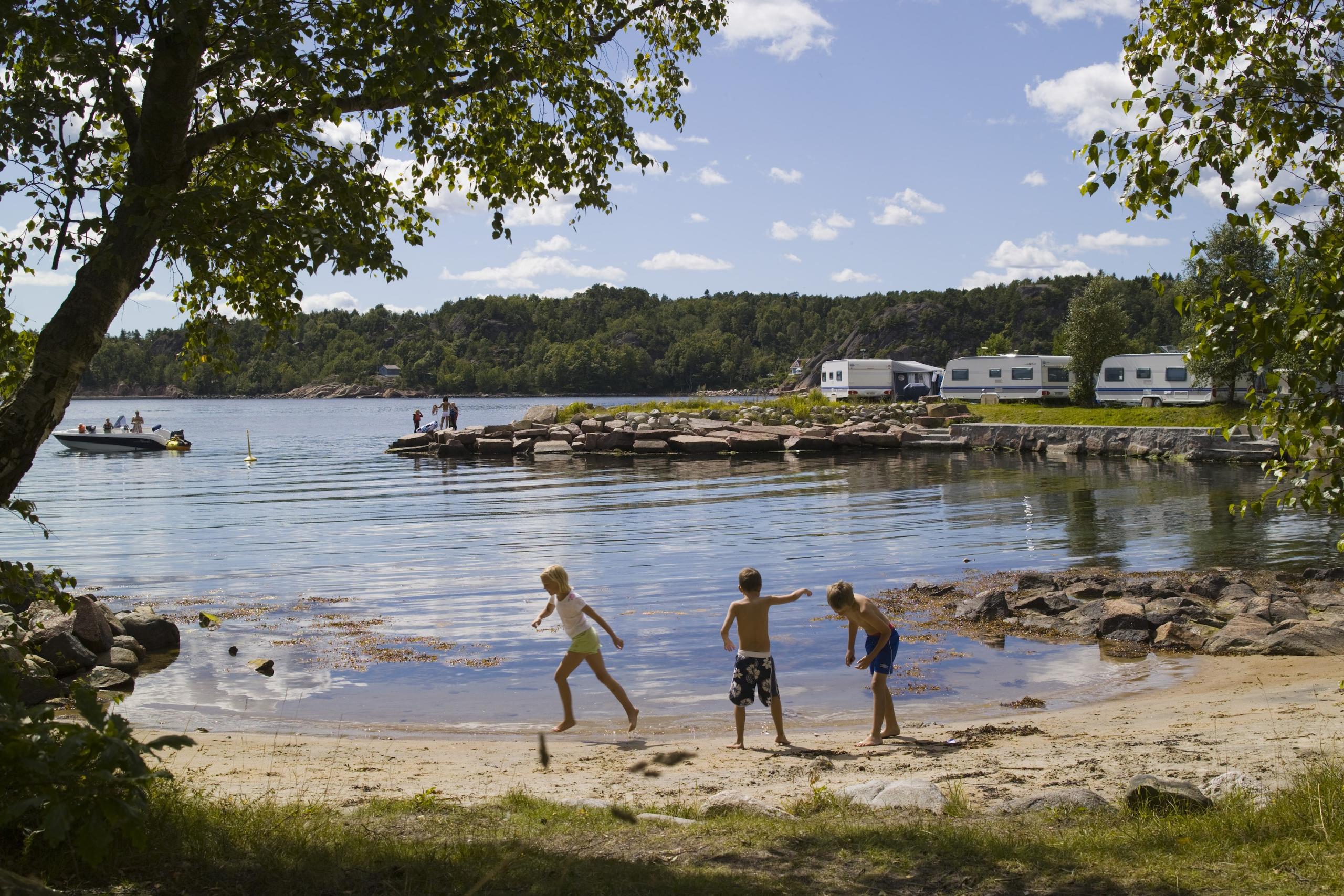 Children playing on the beach