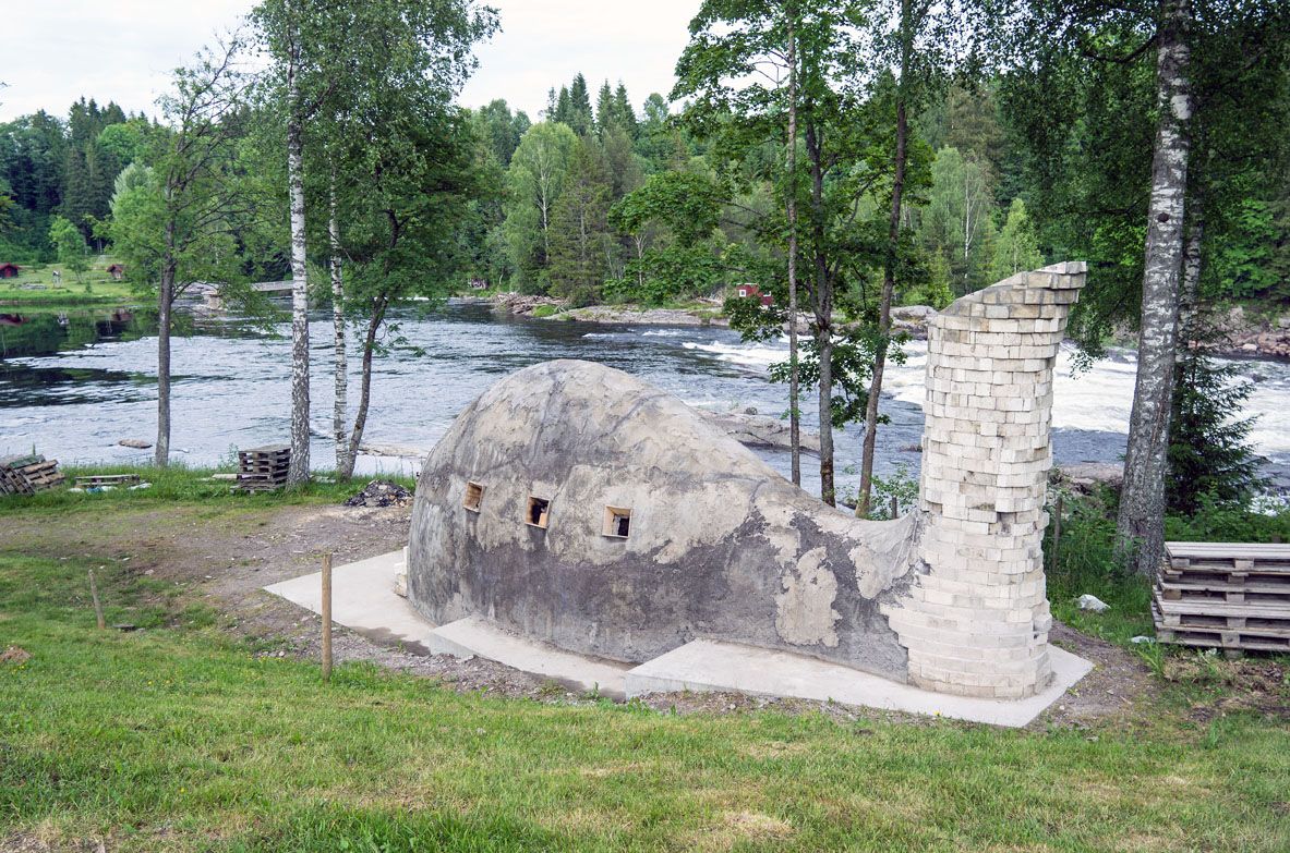Fish sculpture at the park