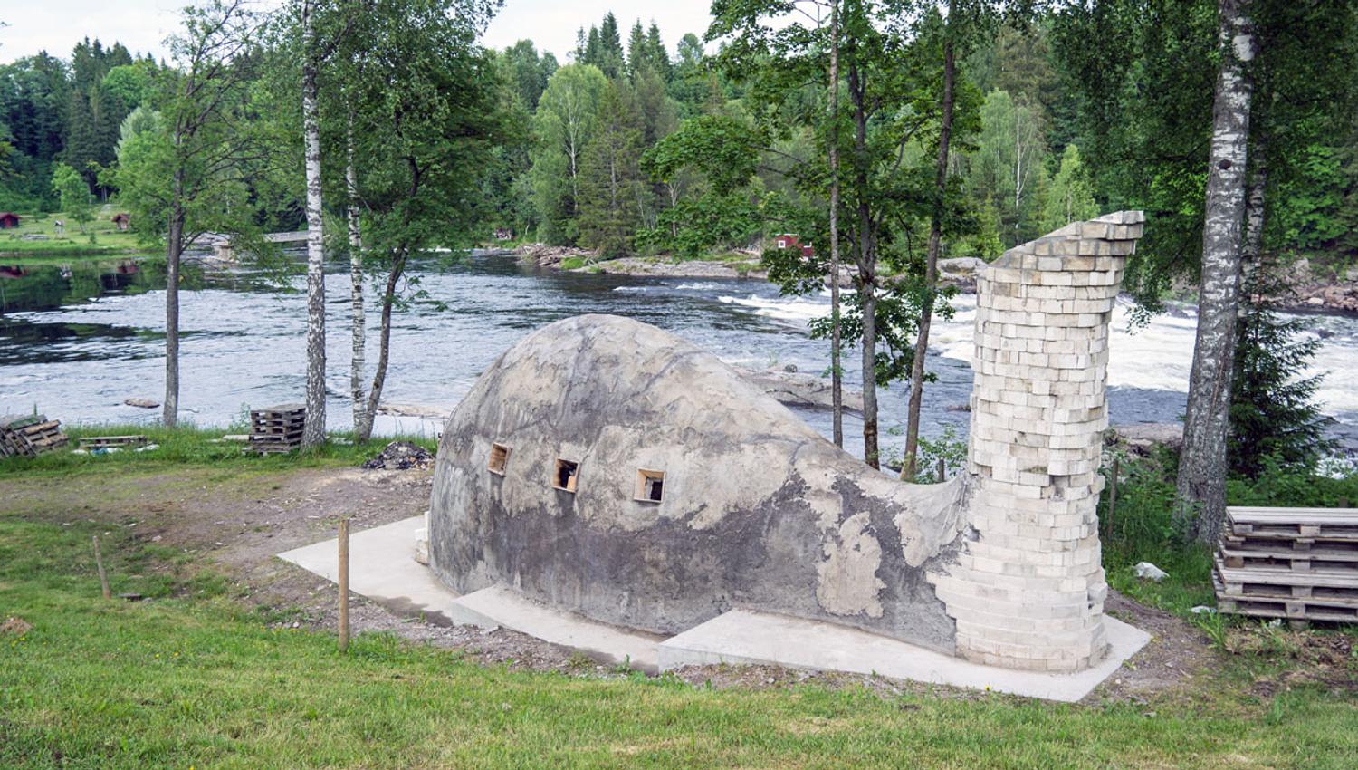 Fish sculpture at the park