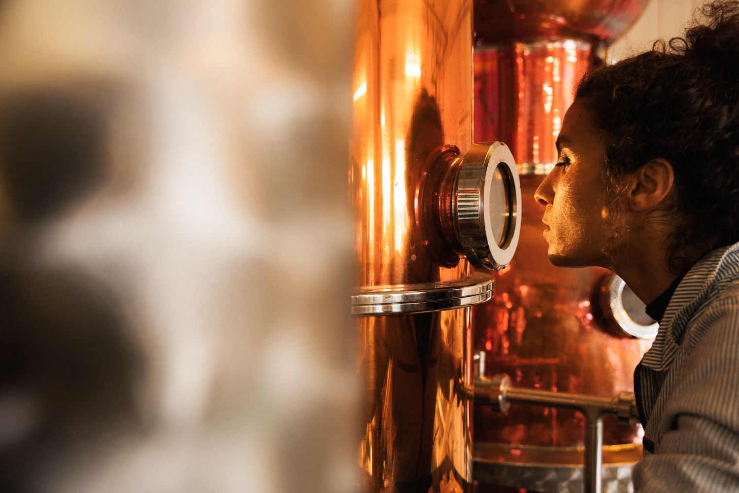 Cider production in copper stills at Edel Sider in Hardanger.