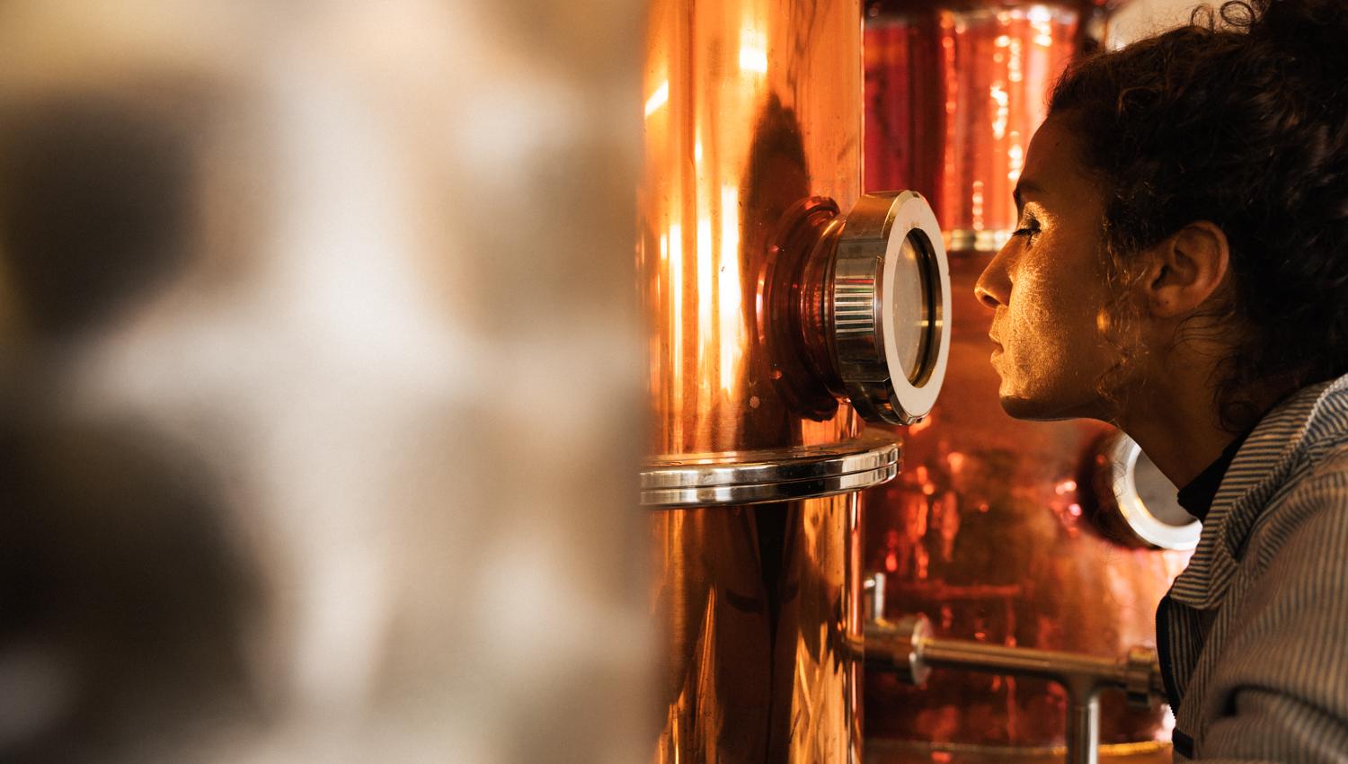 Cider production in copper stills at Edel Sider in Hardanger.