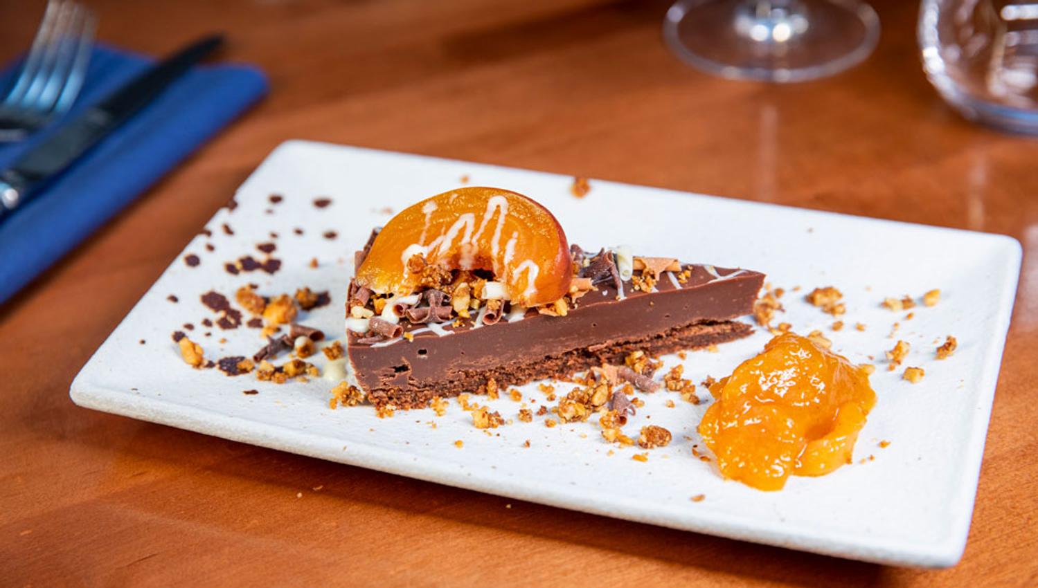kakedessert på forrett på Becks Brasserie og Bar Osebro i Porsgrunn