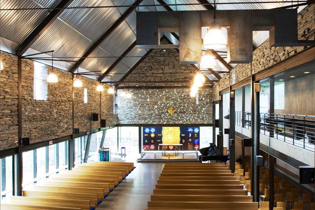 Unique and modern interior.
