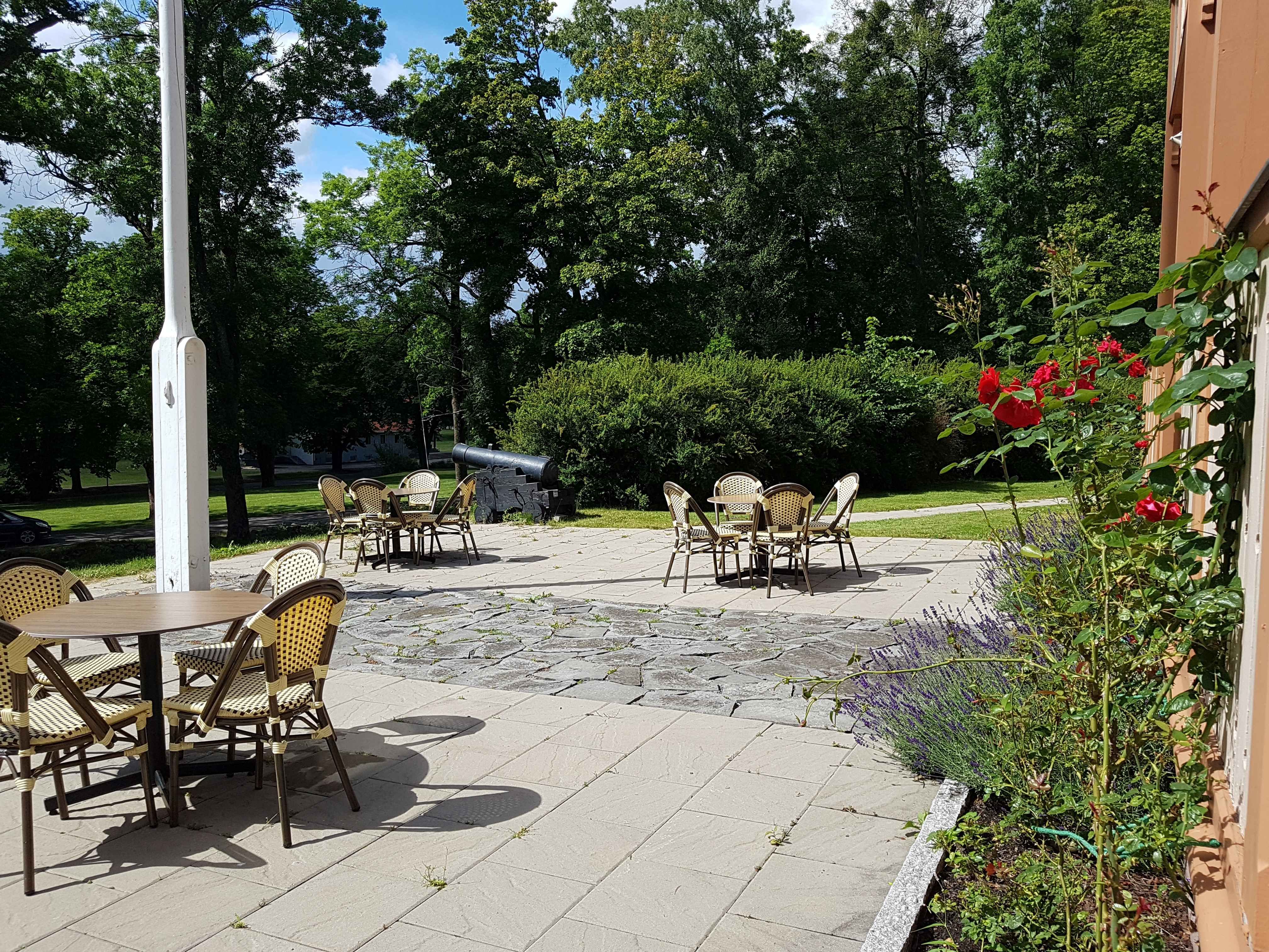 Outdoor area with seating areas