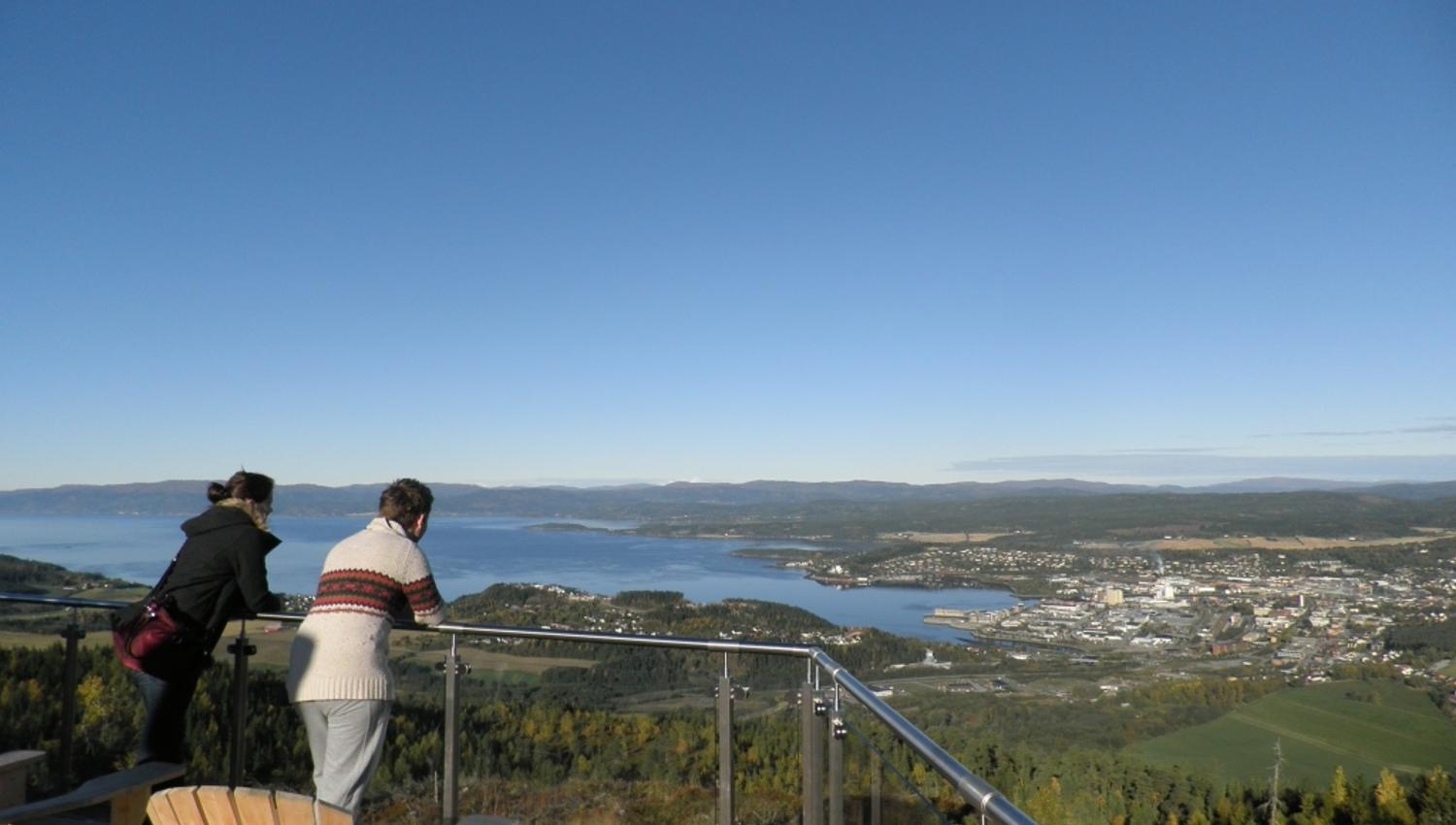 Utsikt fra Oftenåsen over Steinkjer