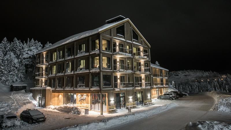Gausta Sportell vinter kveld