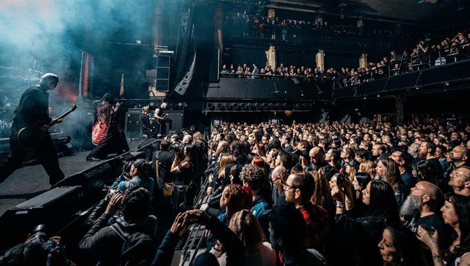Mayhem in stage in front of an audience