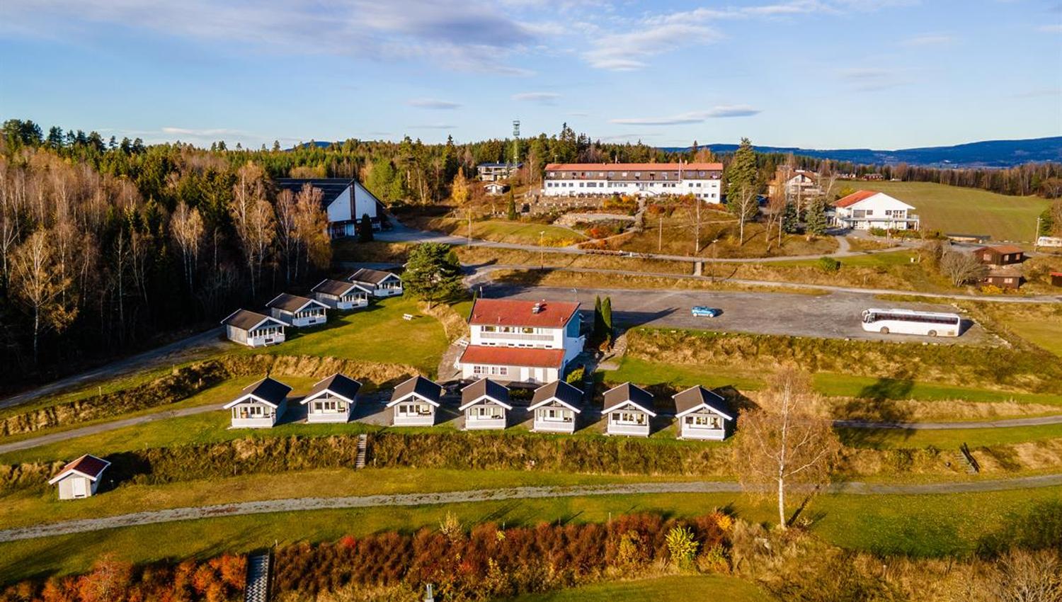 Hedmarktoppen Camping and cabin rental drone image