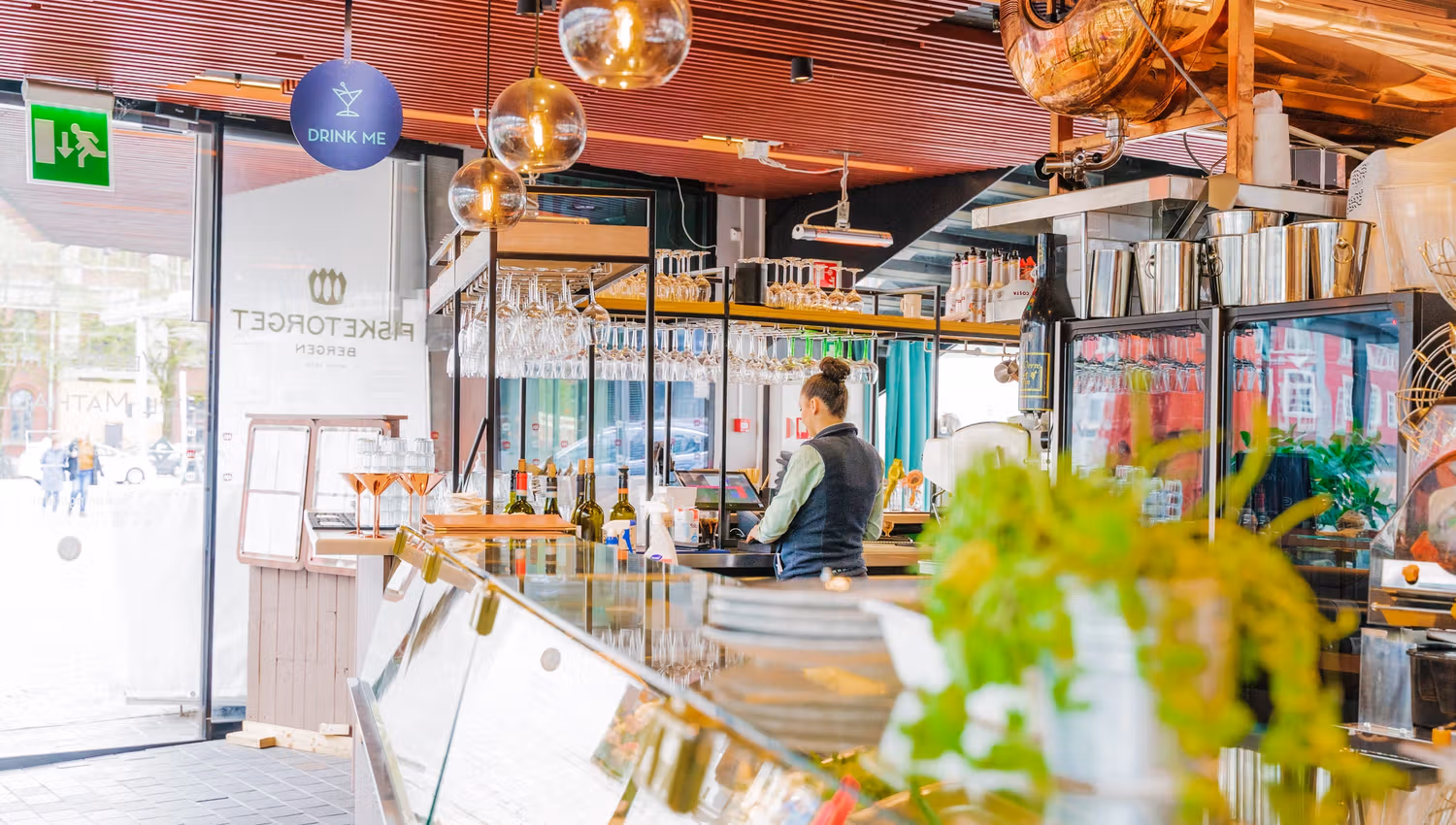 Mathallen på Fisketorget i Bergen