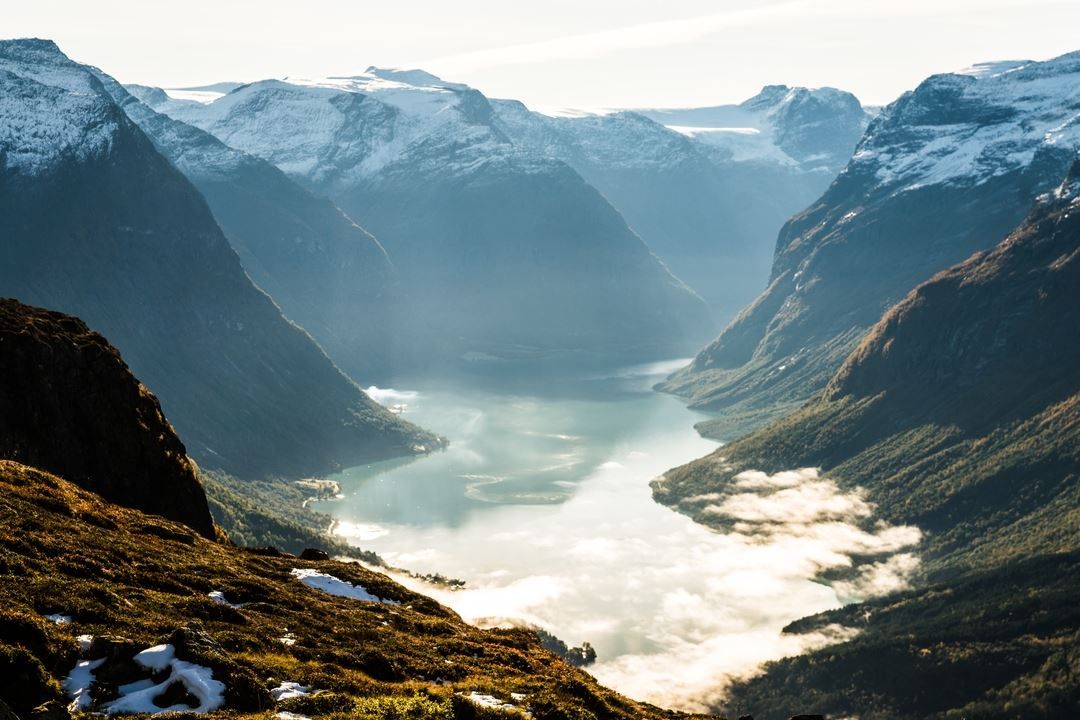 View of Lodalen Valley seen from hike from Hoven Loen.