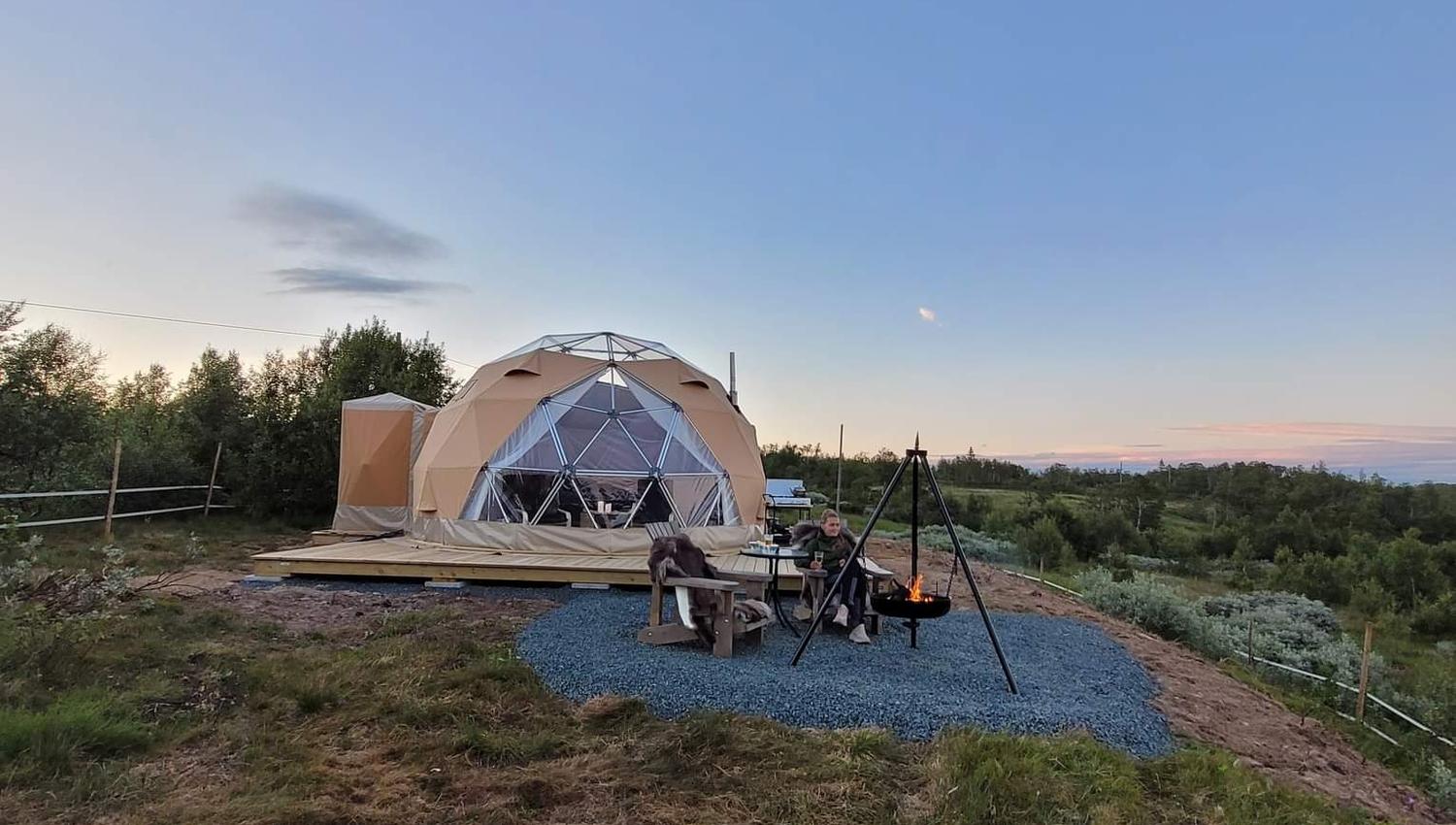 Arctic Dome with fire pit