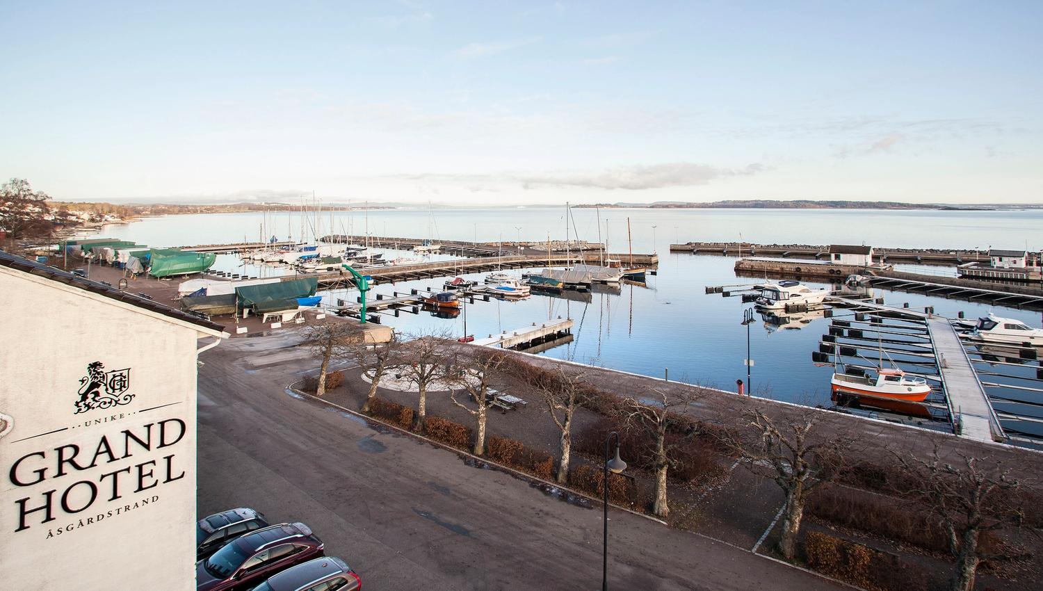 View from the hotel, beyond the harbour