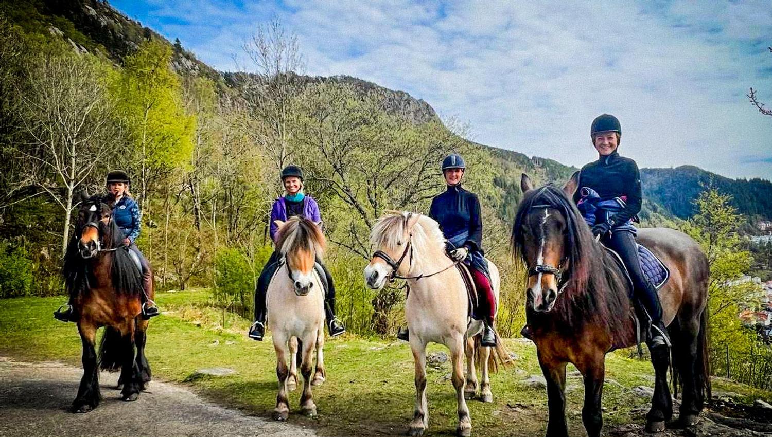 Unique riding tour in the mountains surrounding Bergen city centre