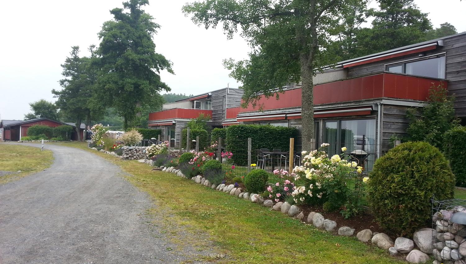 Røde leiligheter fasade