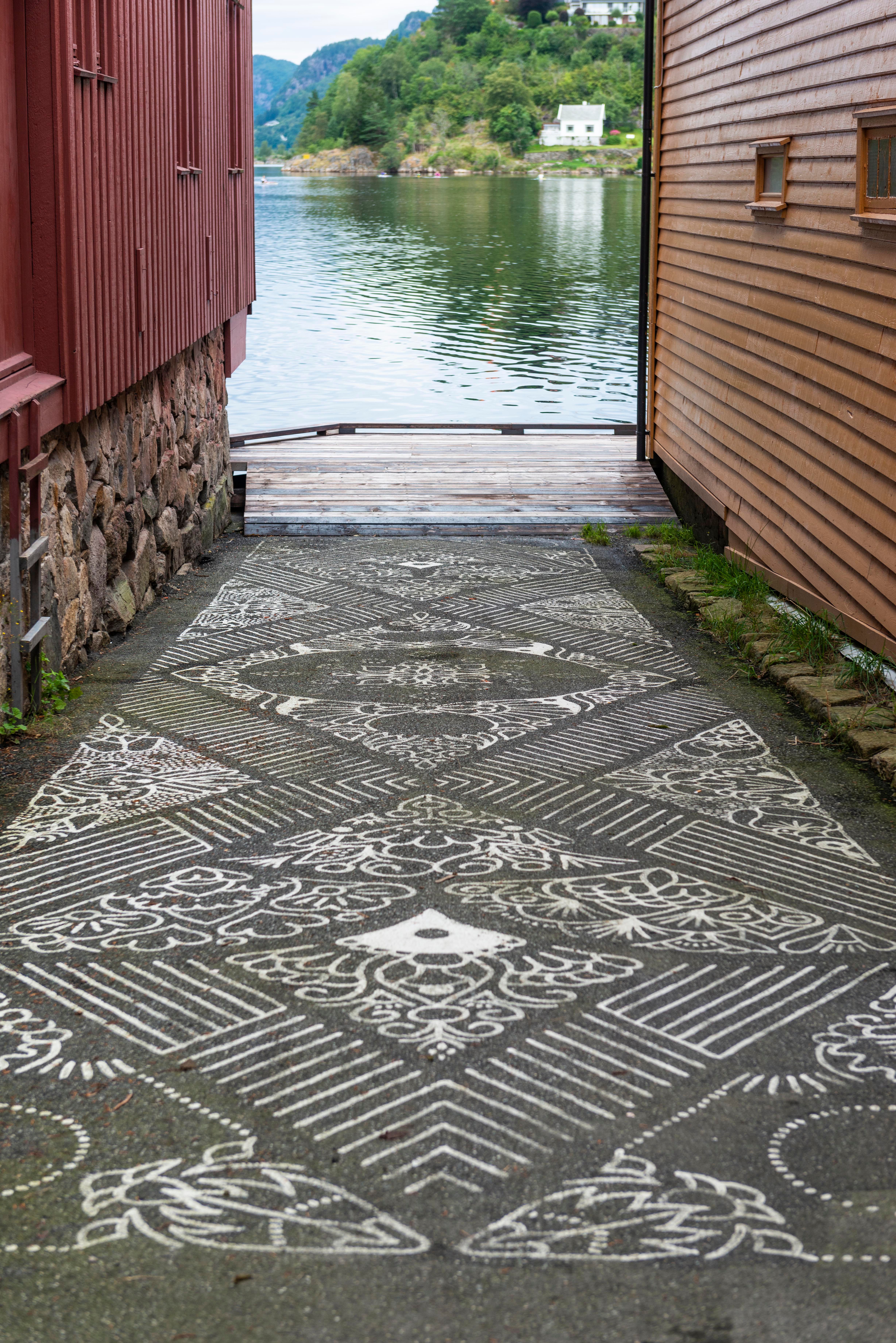 Streetart i allmenningen i Flekkefjord