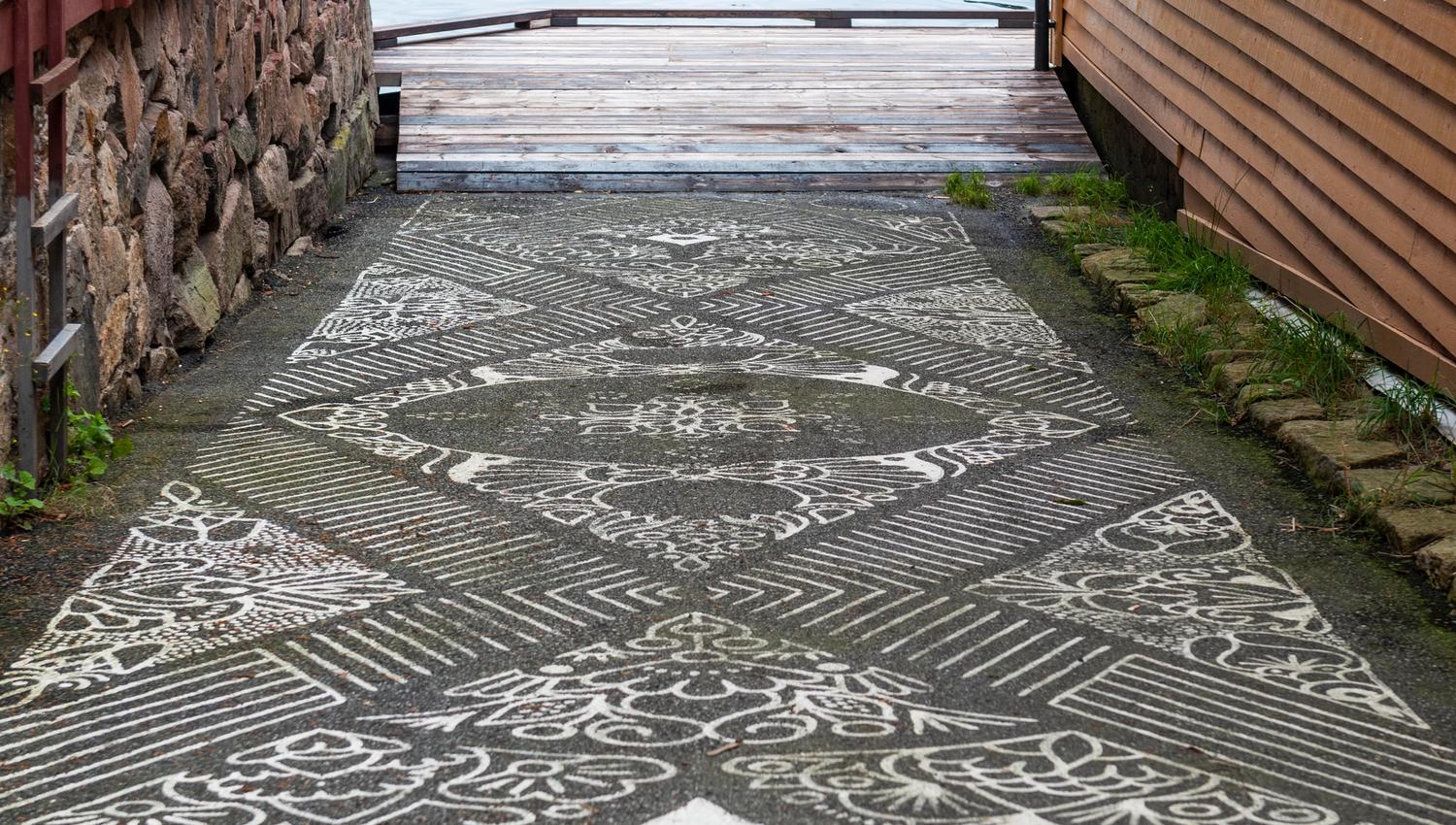 Streetart i allmenningen i Flekkefjord