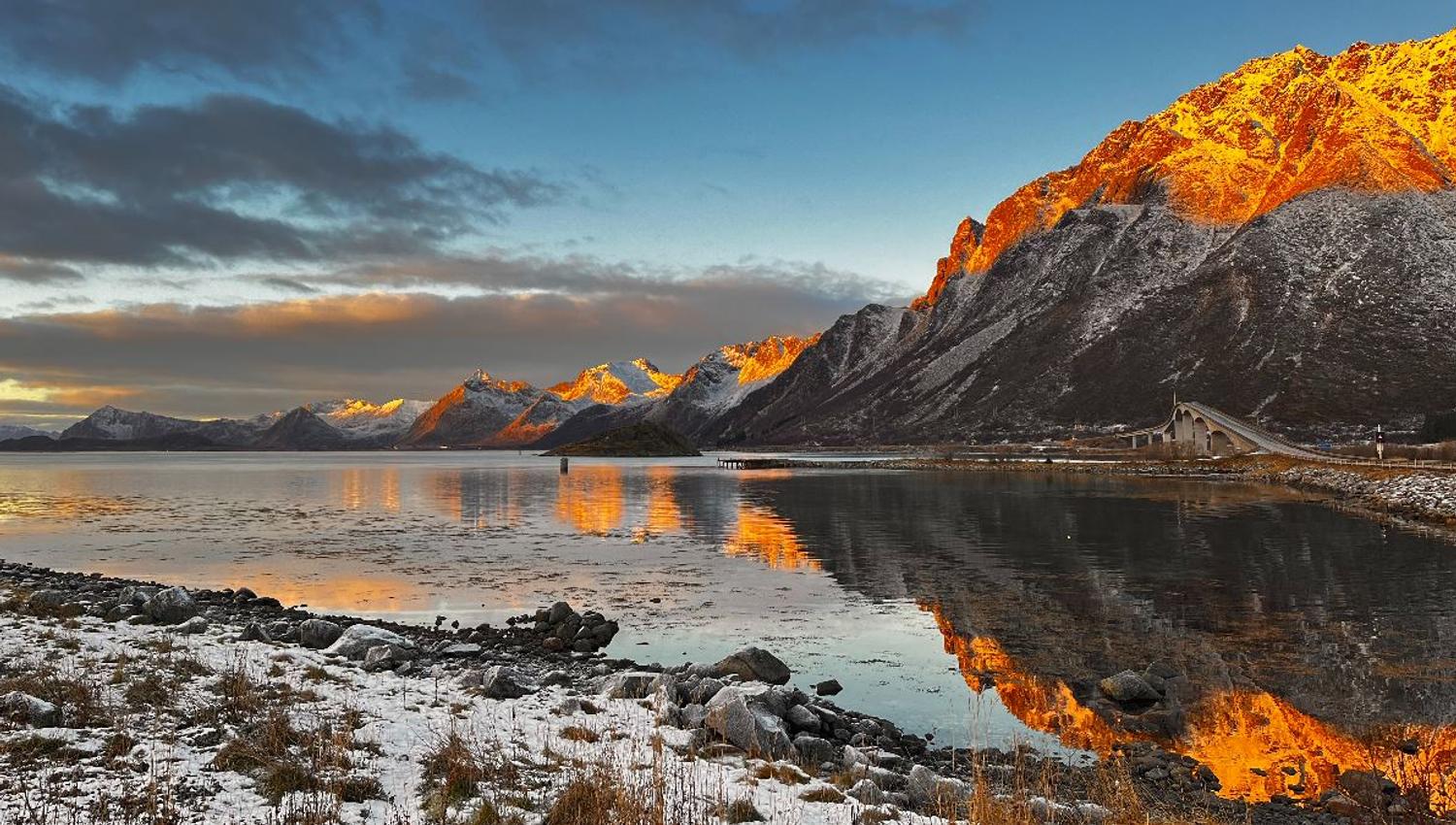 View of the nature in Lofoten