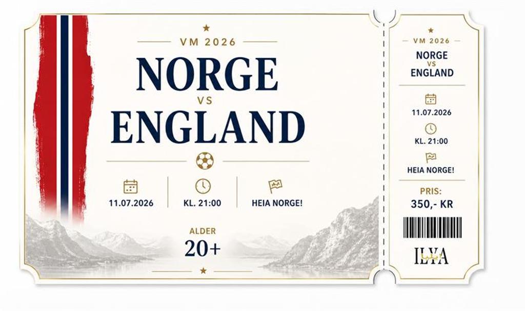 Advert for 2026 World Cup: Norway v England