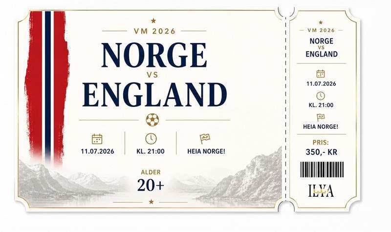 Advert for 2026 World Cup: Norway v England