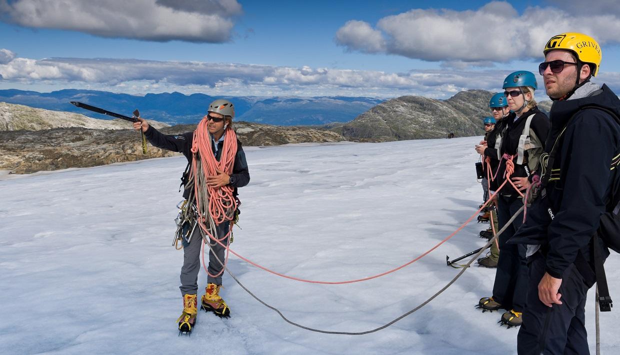 Glacier hike with Folgefonni Glacier Team