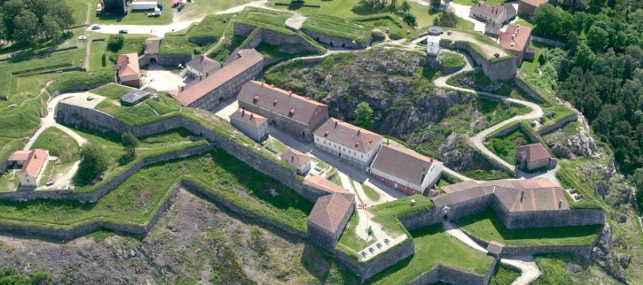 Fredriksten festning, flyfoto