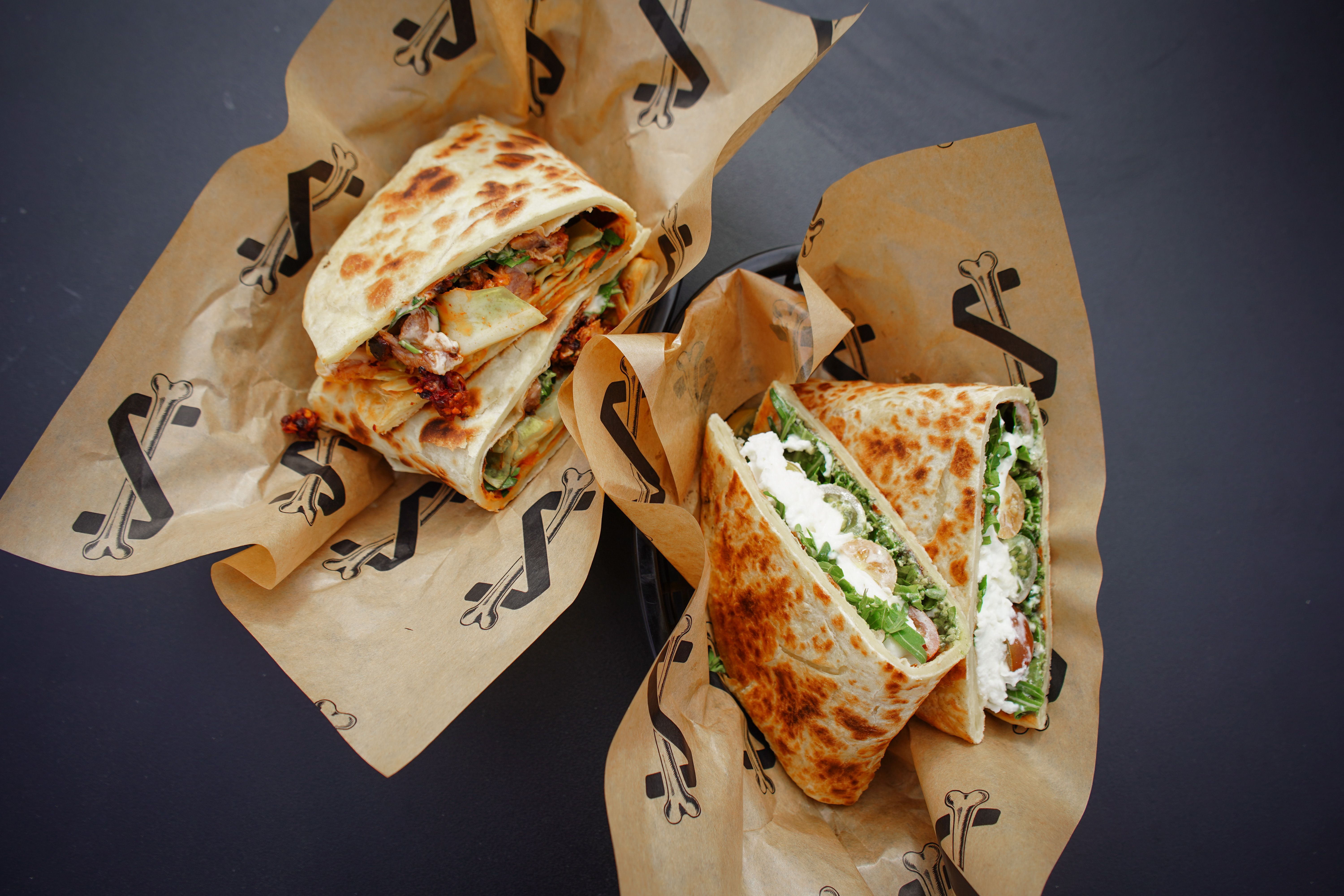 Detail photo of pita bread.