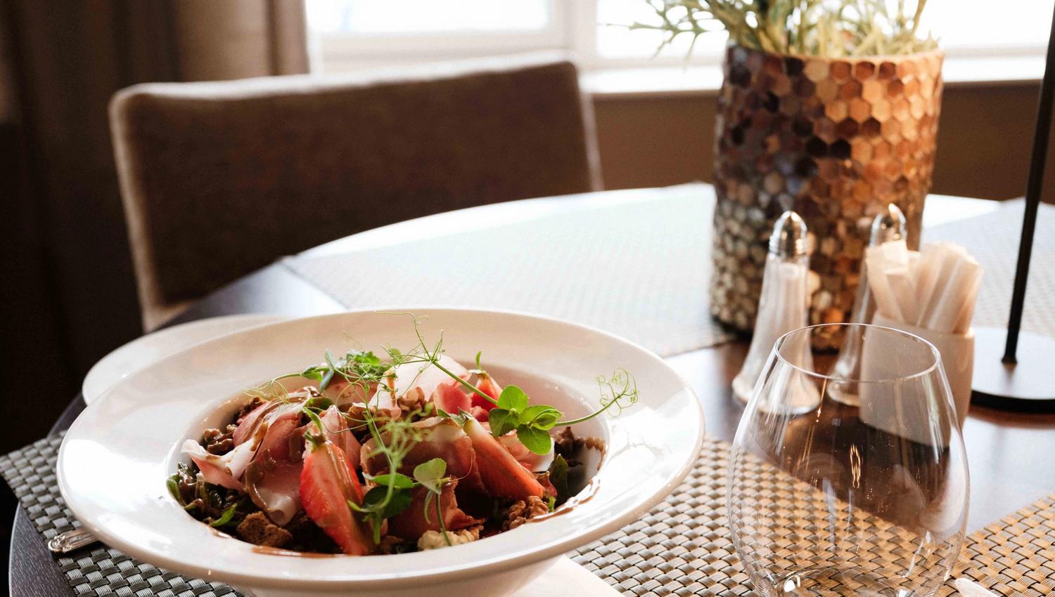 Fresh and colourful dish served at the hotel’s restaurant.