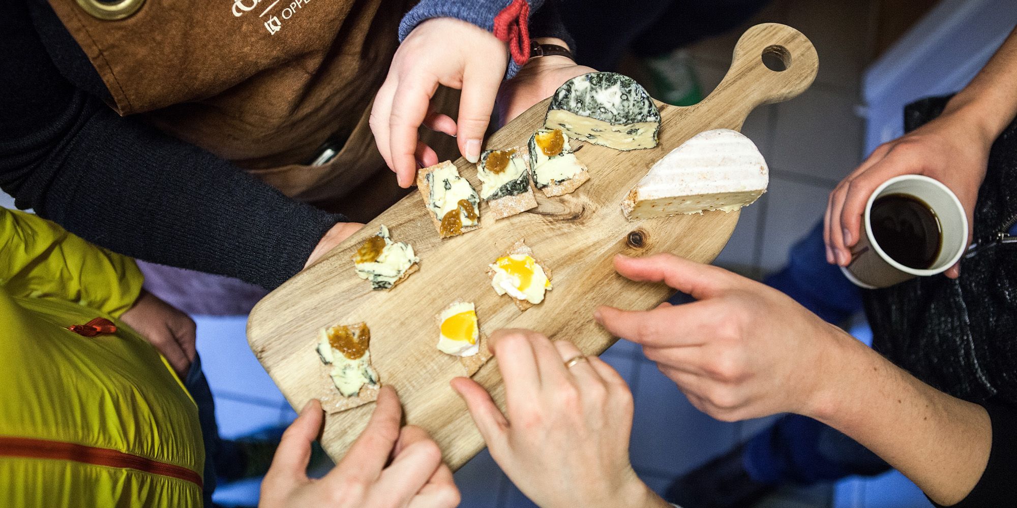 Tasting of cheese at Gangstad