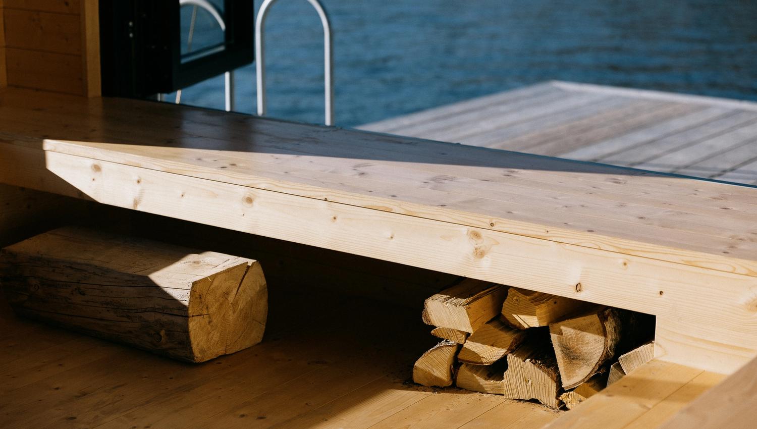 Firewood by cabin