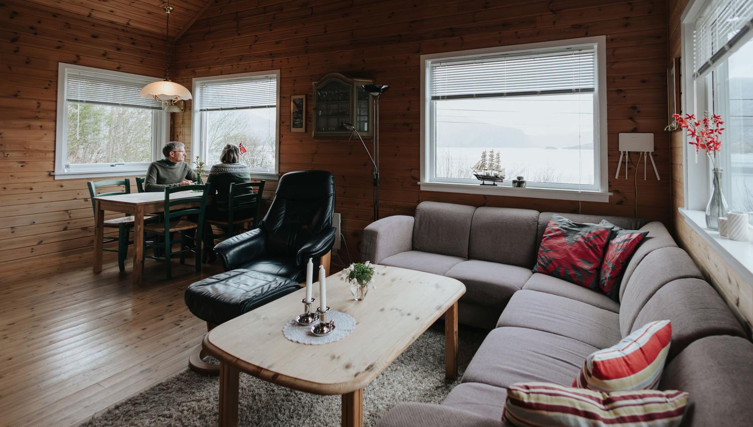 One of the cabins on Risnesøyna