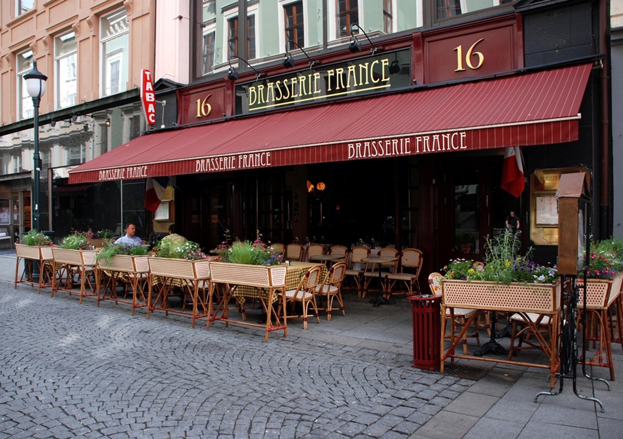 French-inspired entrance to the restaurant.