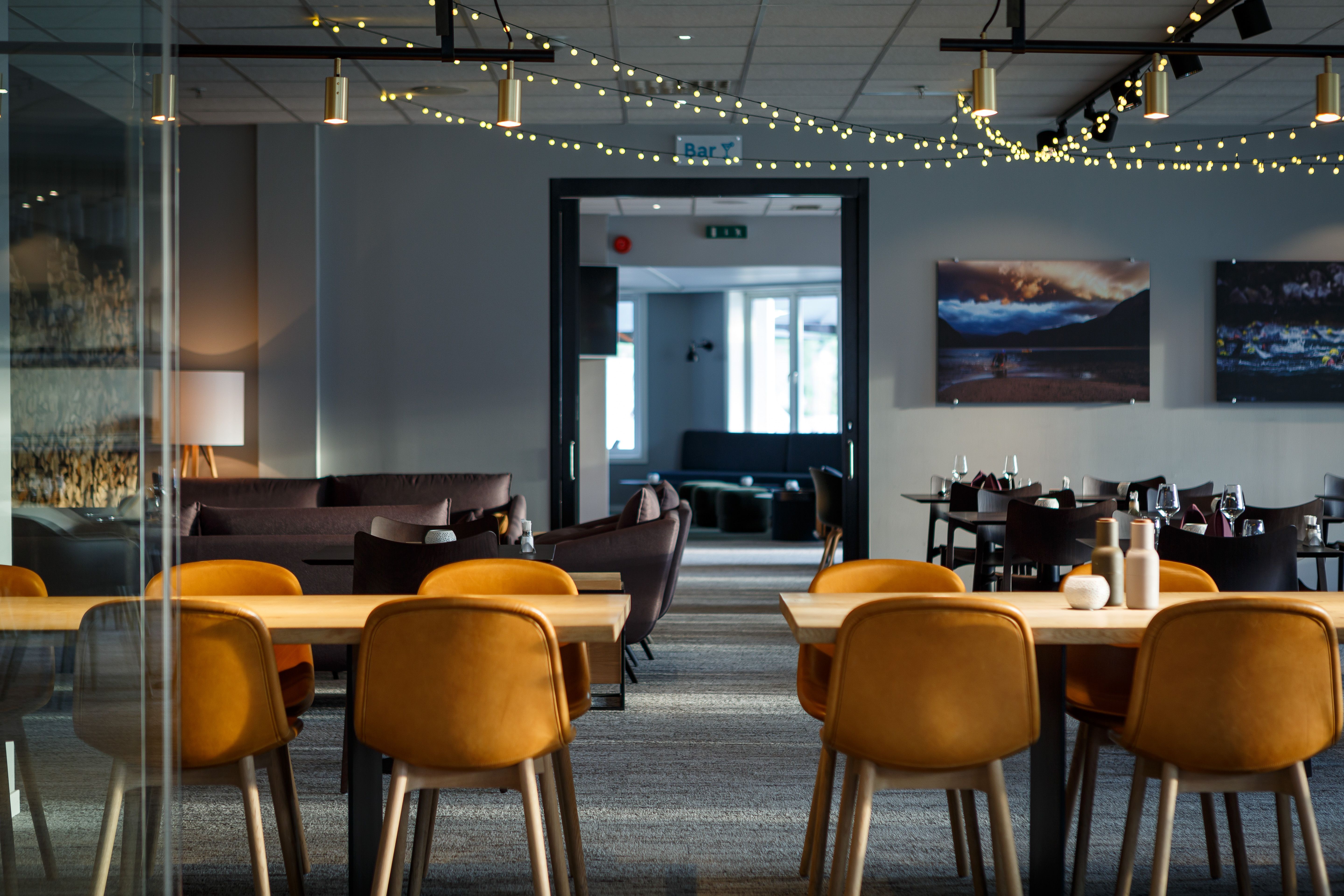 The dining area in the restaurant.