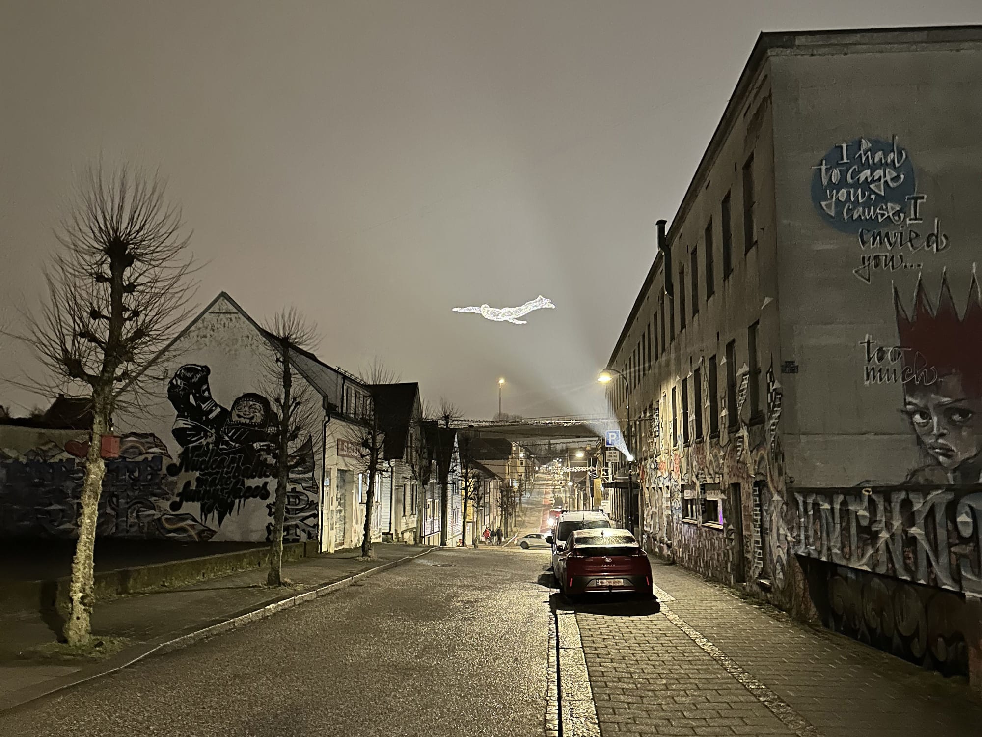 The Travellers light sculptures