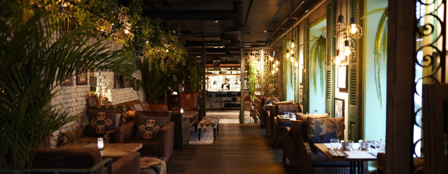 Interior of Indie restaurant