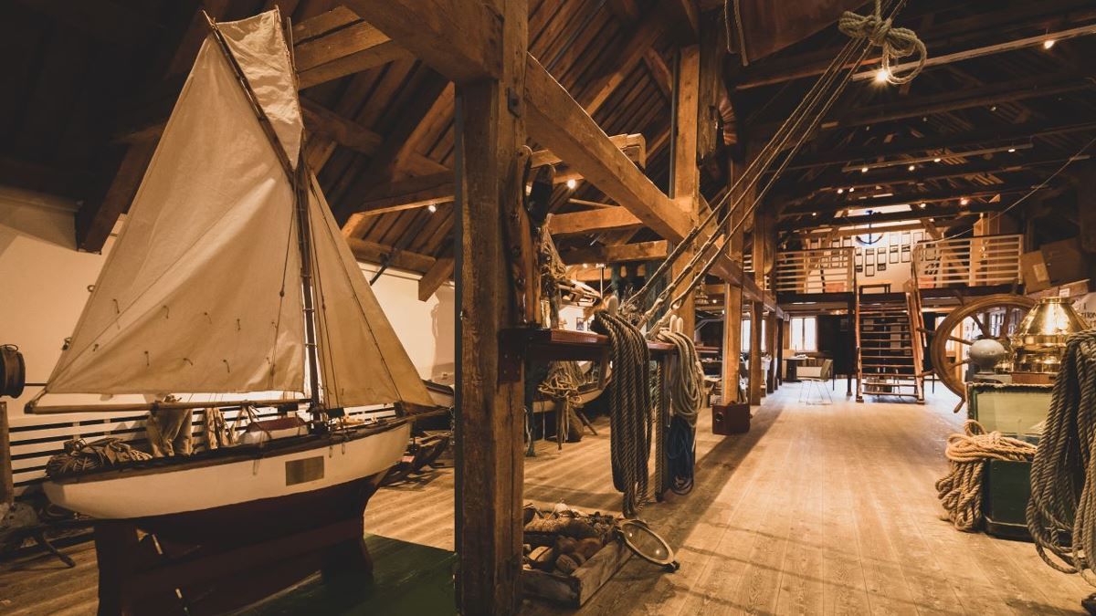 Model ship in the museum