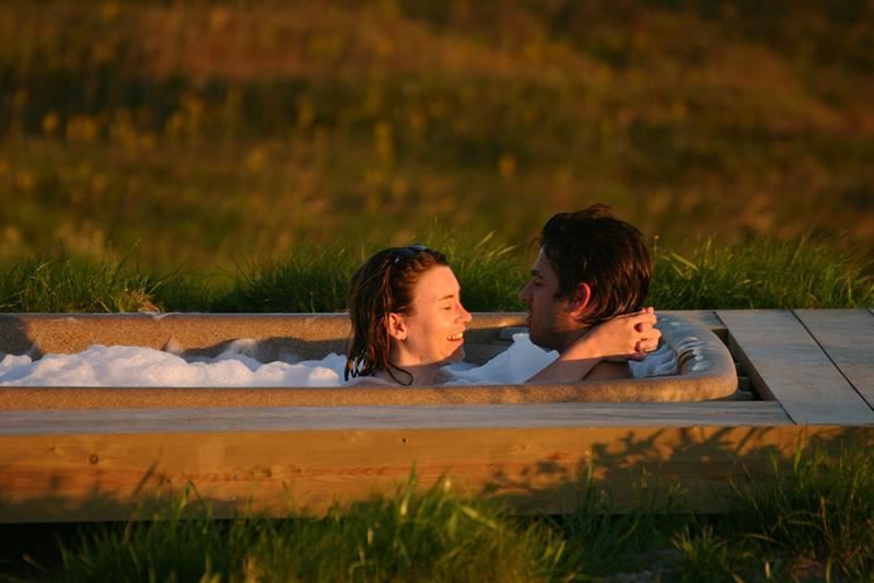 Hot pools på Stave Camping