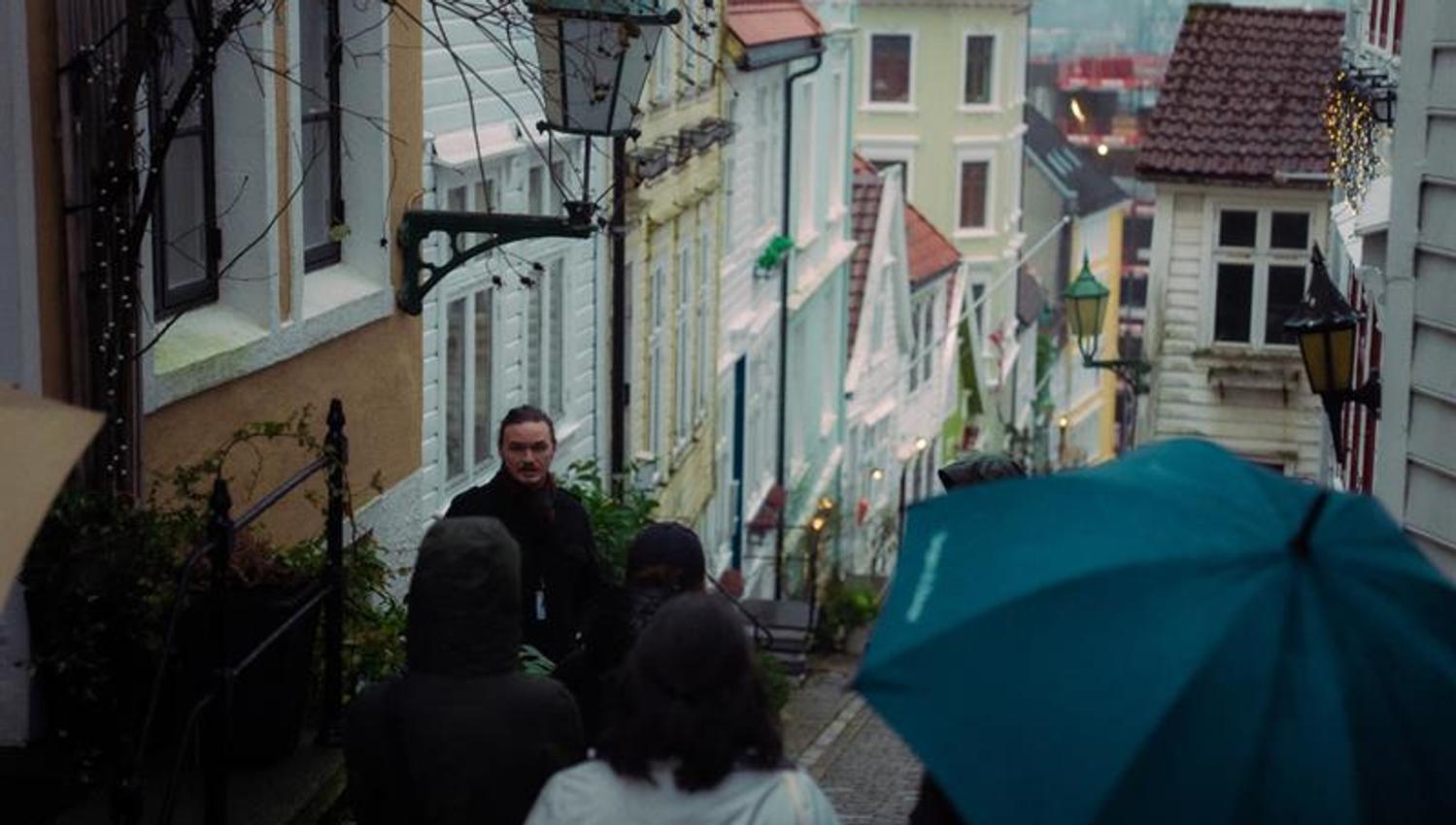 The narrow streets at Nordnes